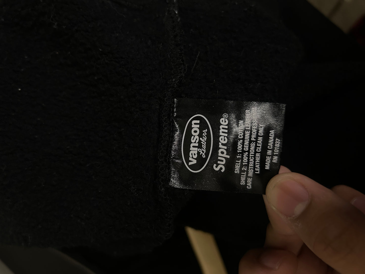 Black Supreme Vanson Web Zip up Hoodie