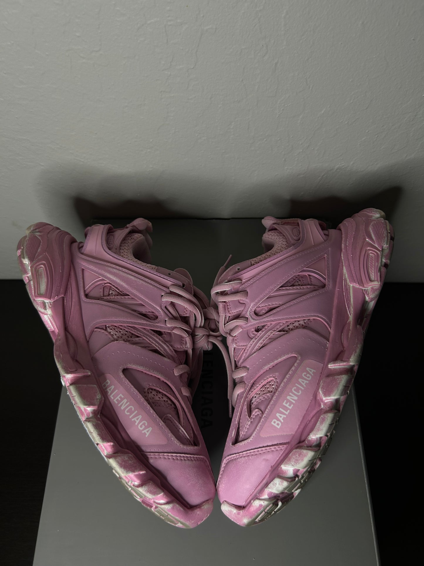 Balenciaga Track Runner Distressed Pink
