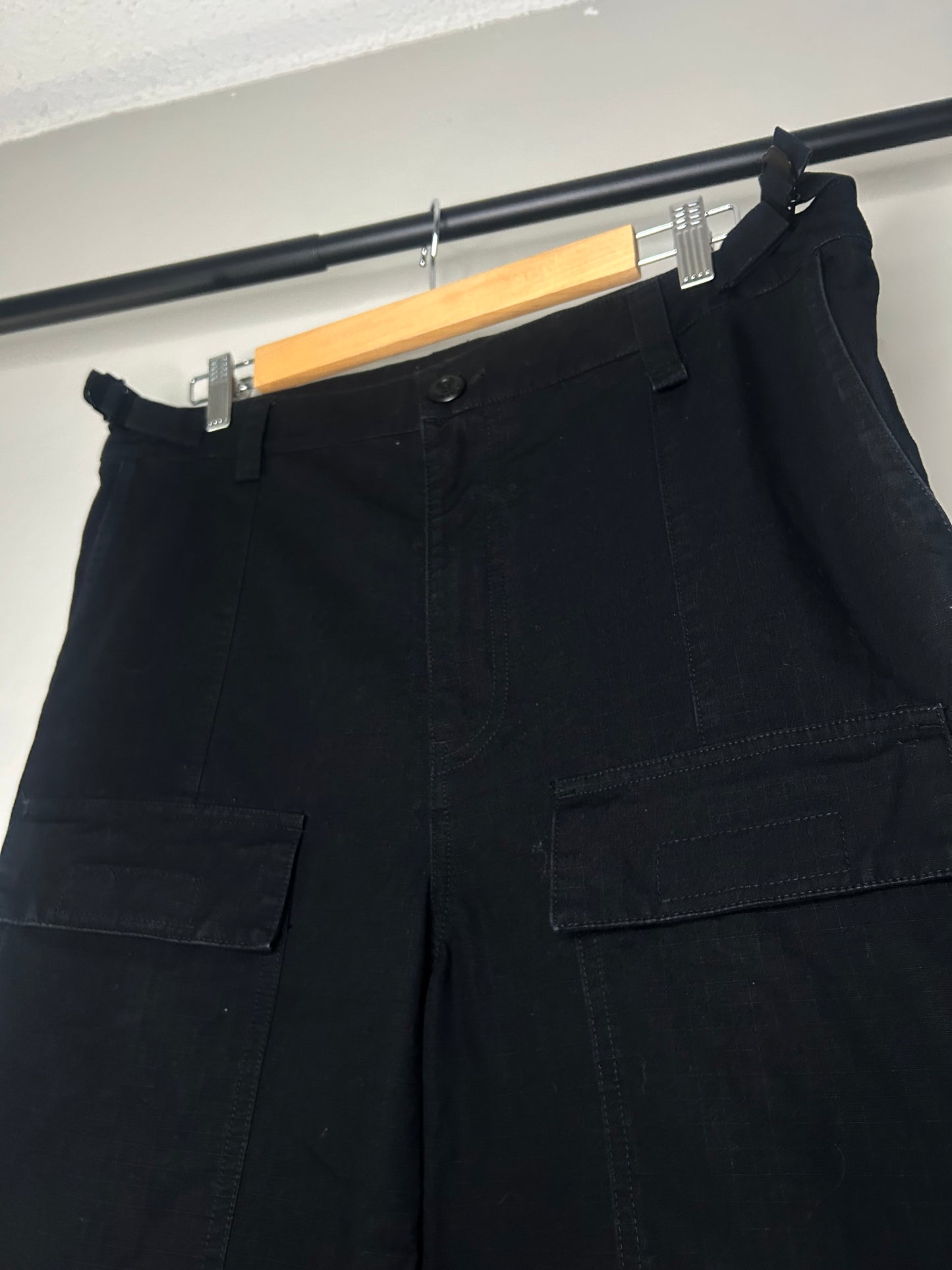 Balenciaga Black Flared Convertible Cargo Pants