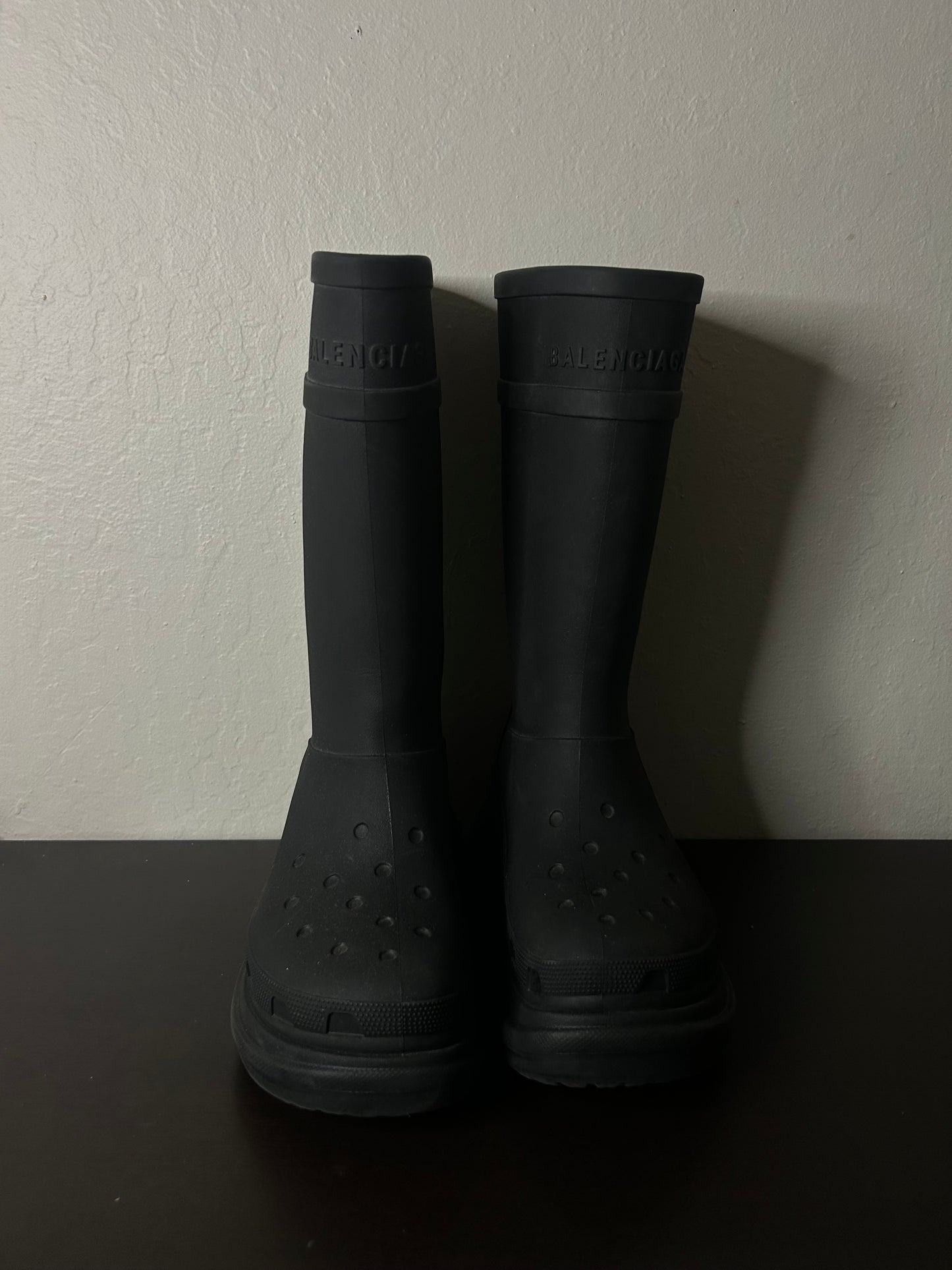 Balenciaga Black Croc Boot