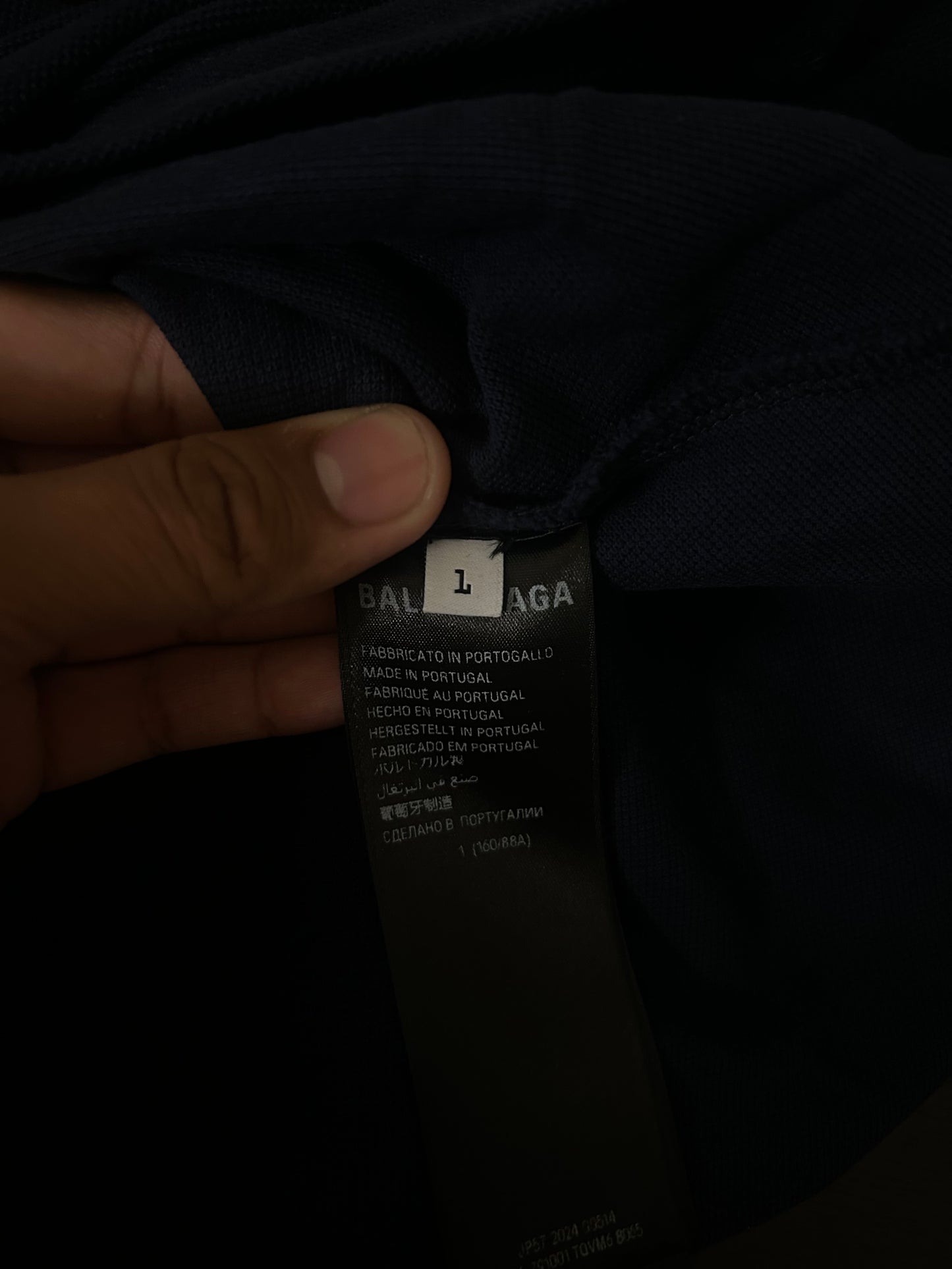 Balenciaga Navy Polo Tee