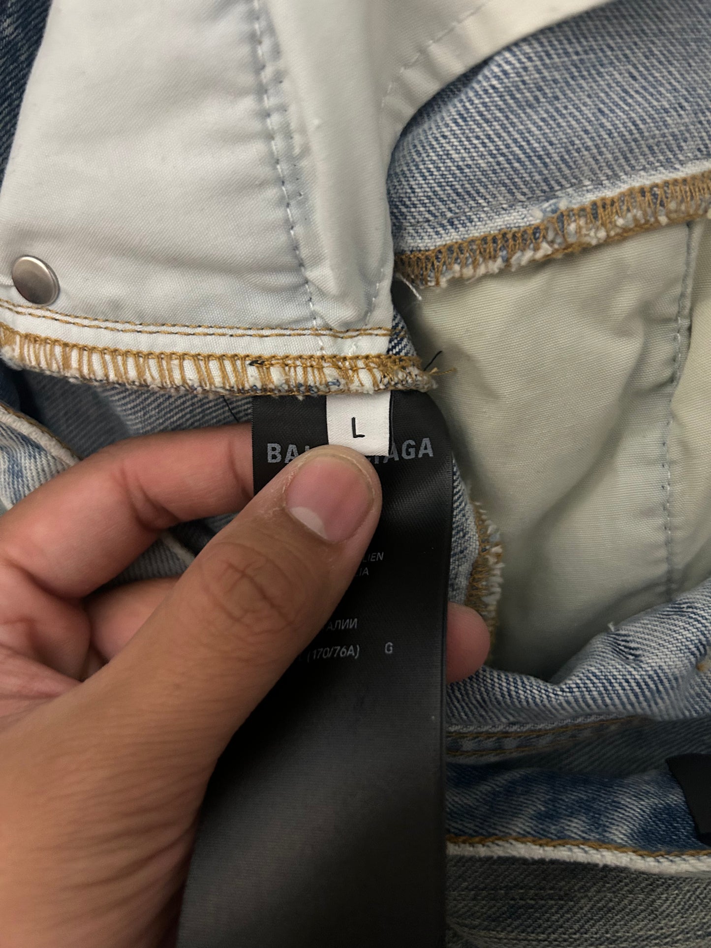 Balenciaga Double Waist Cut Up Denim