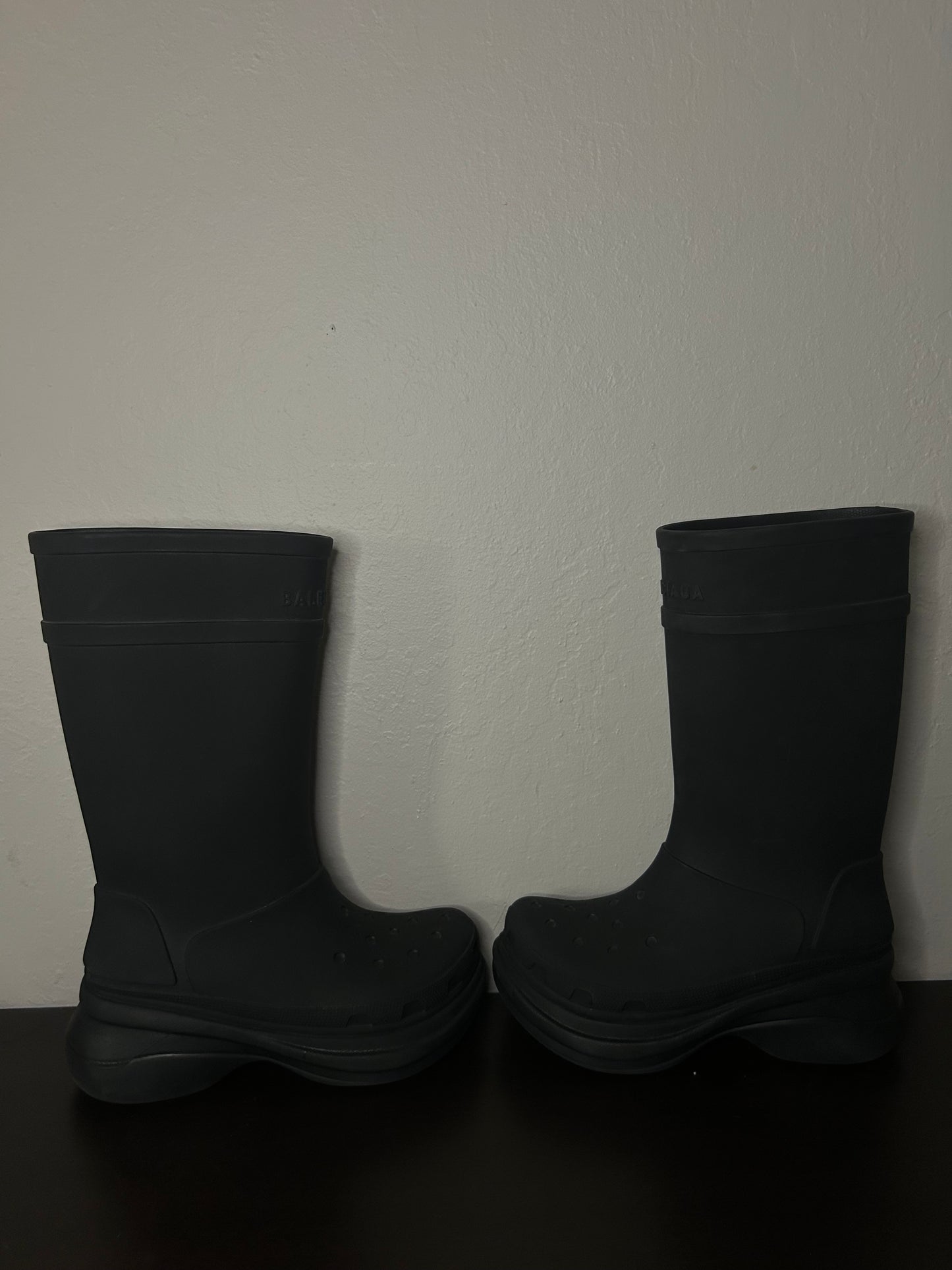 Balenciaga Black Croc Boot