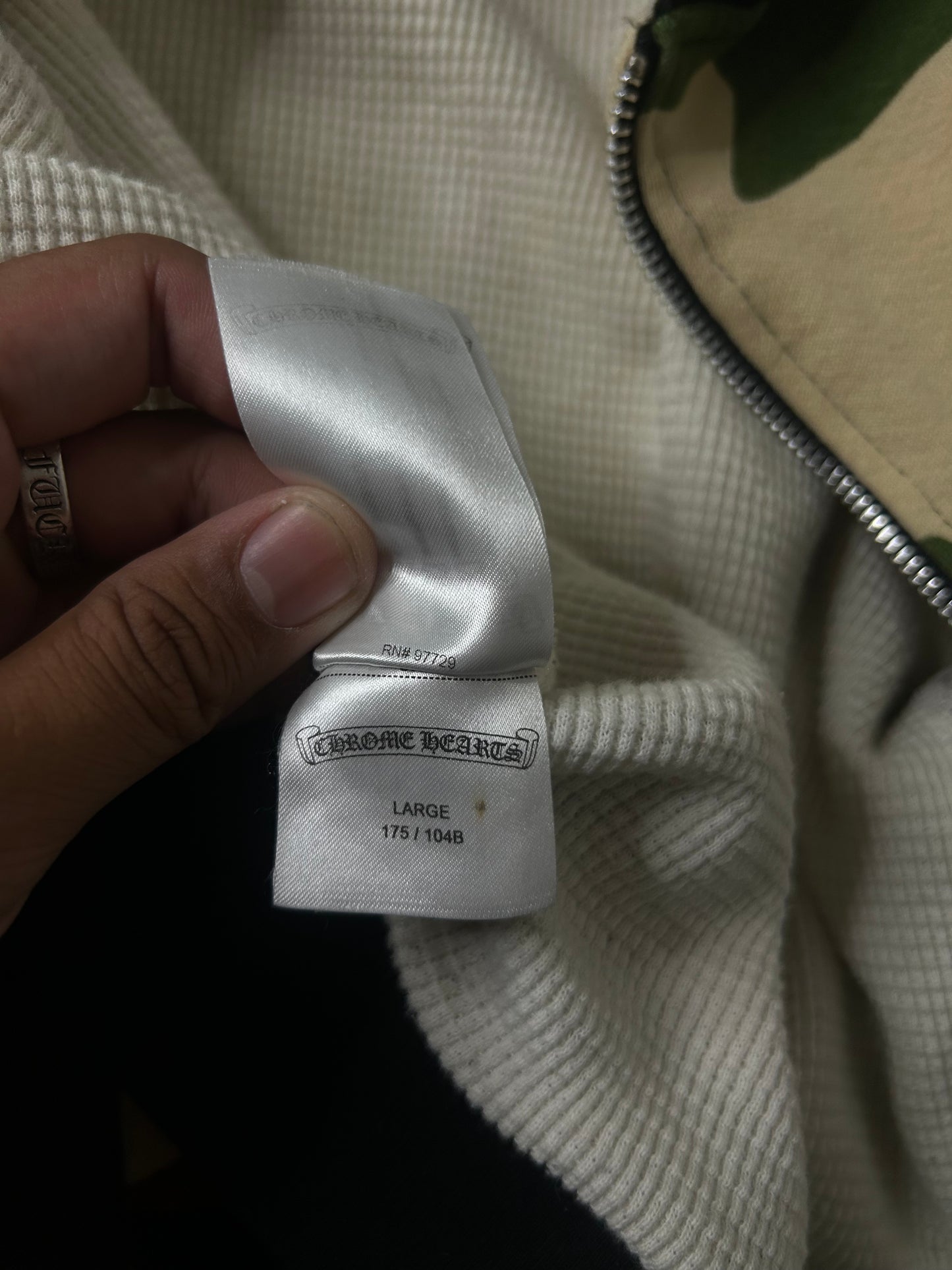 Chrome Hearts Matty Boy Caution  Camo Zip Up Hoodie