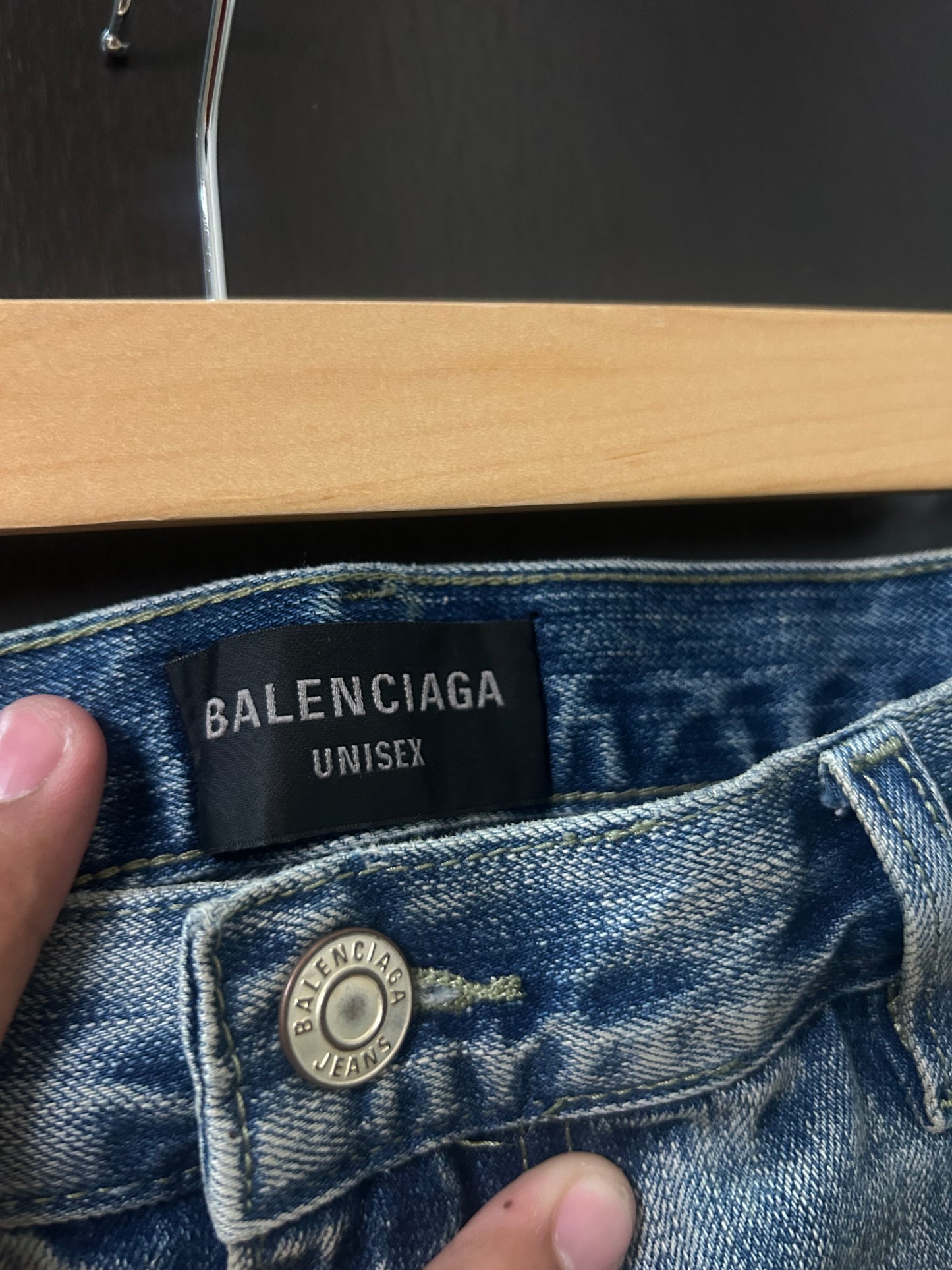 Balenciaga Blue Flared Heelbite Jeans