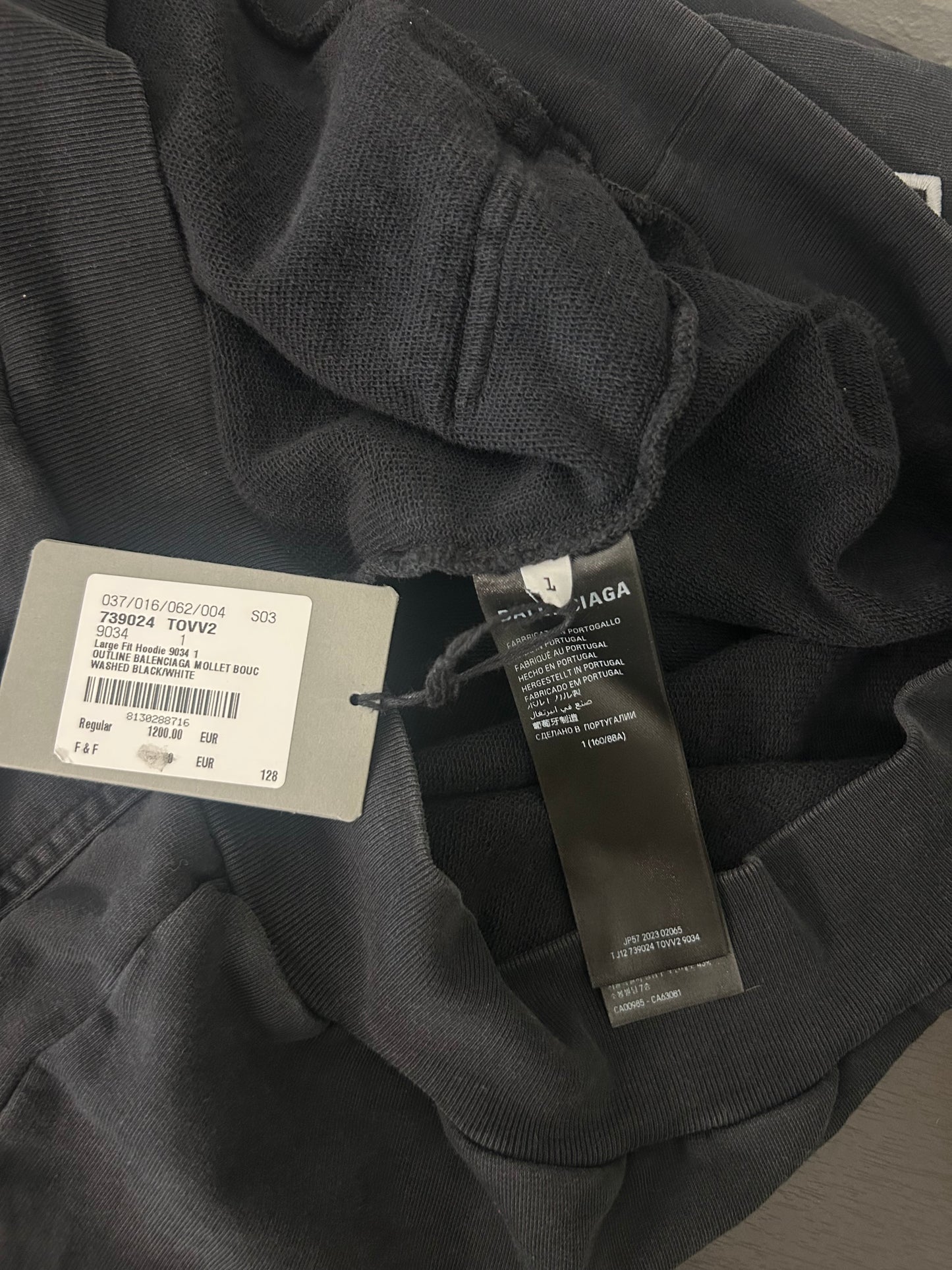 Balenciaga Outline Logo Hoodie