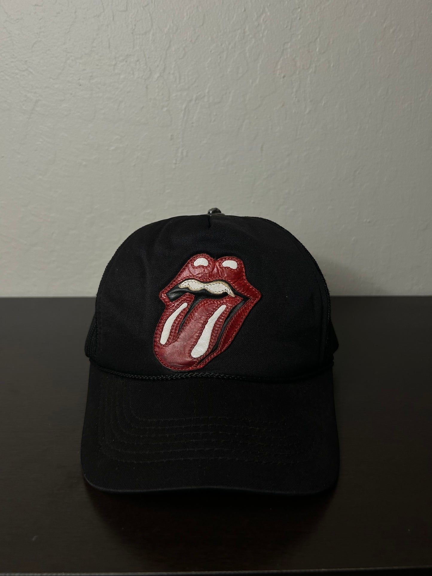 Chrome Hearts Vintage 90s Rolling Stones Leather Patch Hat