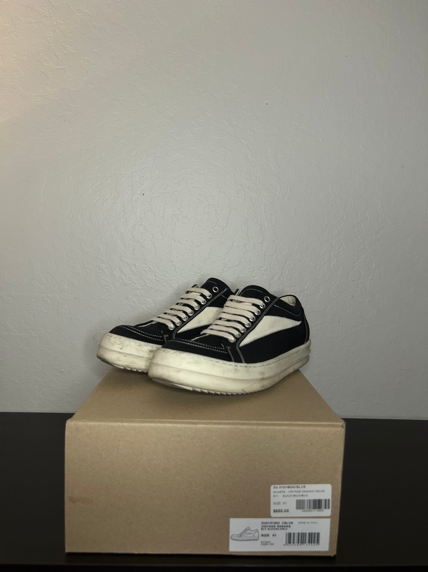 Rick Owen DRKSHDW Black Vans