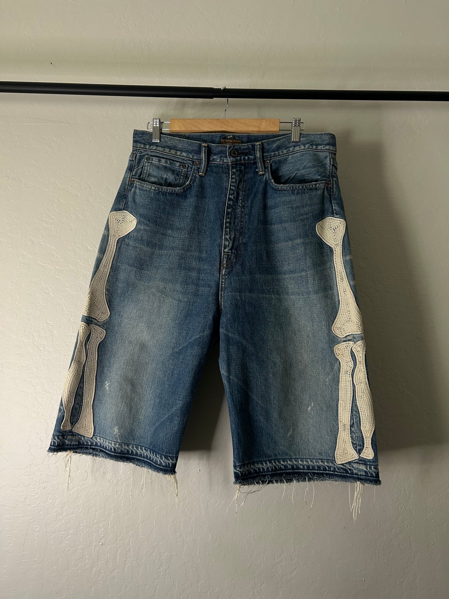 Kapital Blue Bone Shorts
