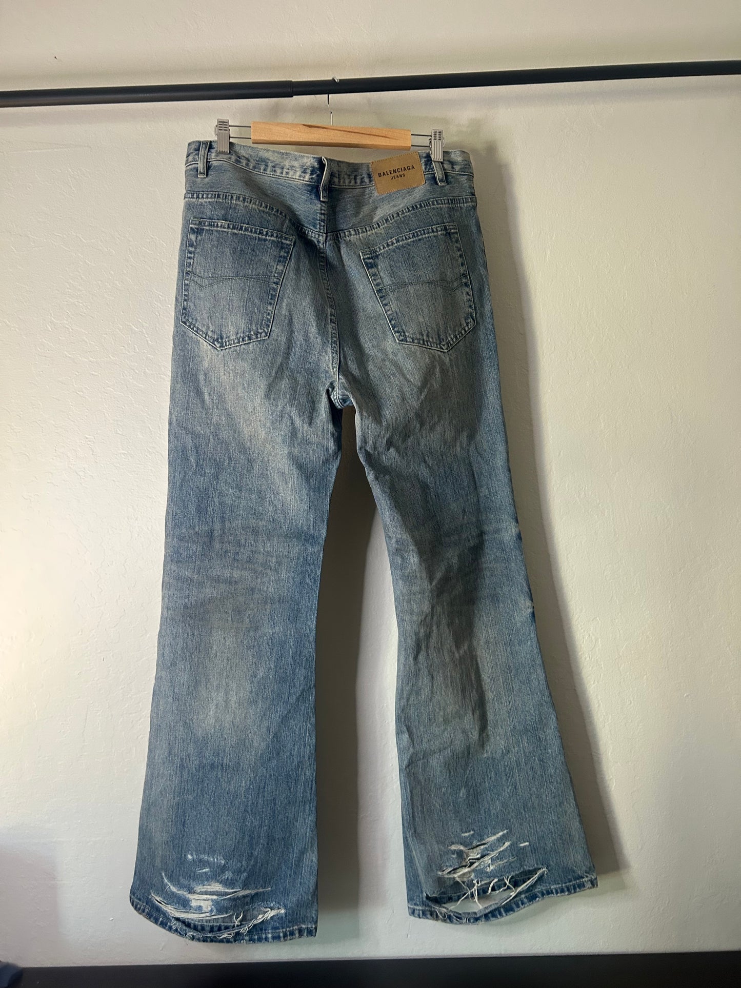 Balenciaga Blue Flared Heelbite Jeans