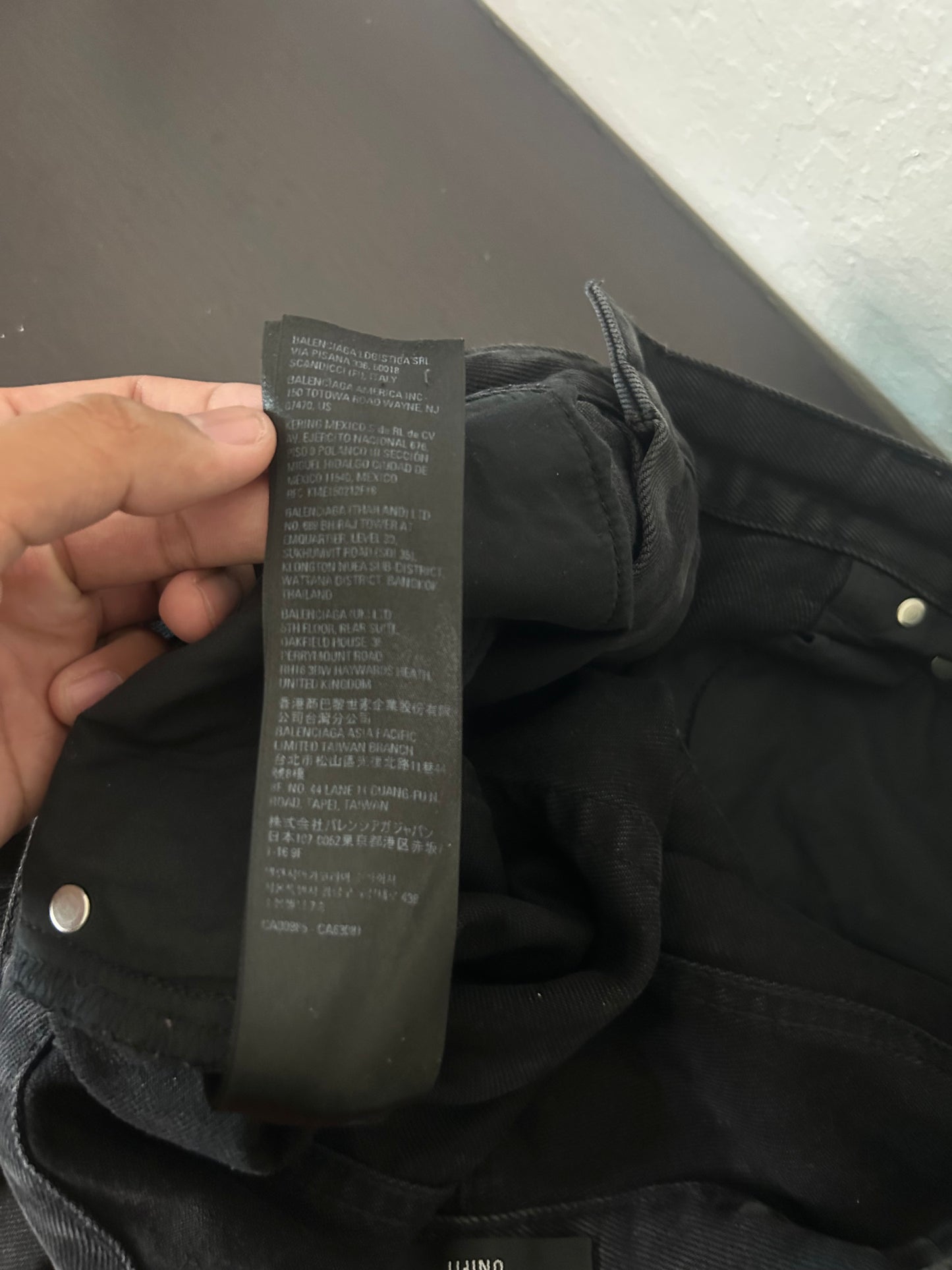 Balenciaga Black Lost Tape Jeans