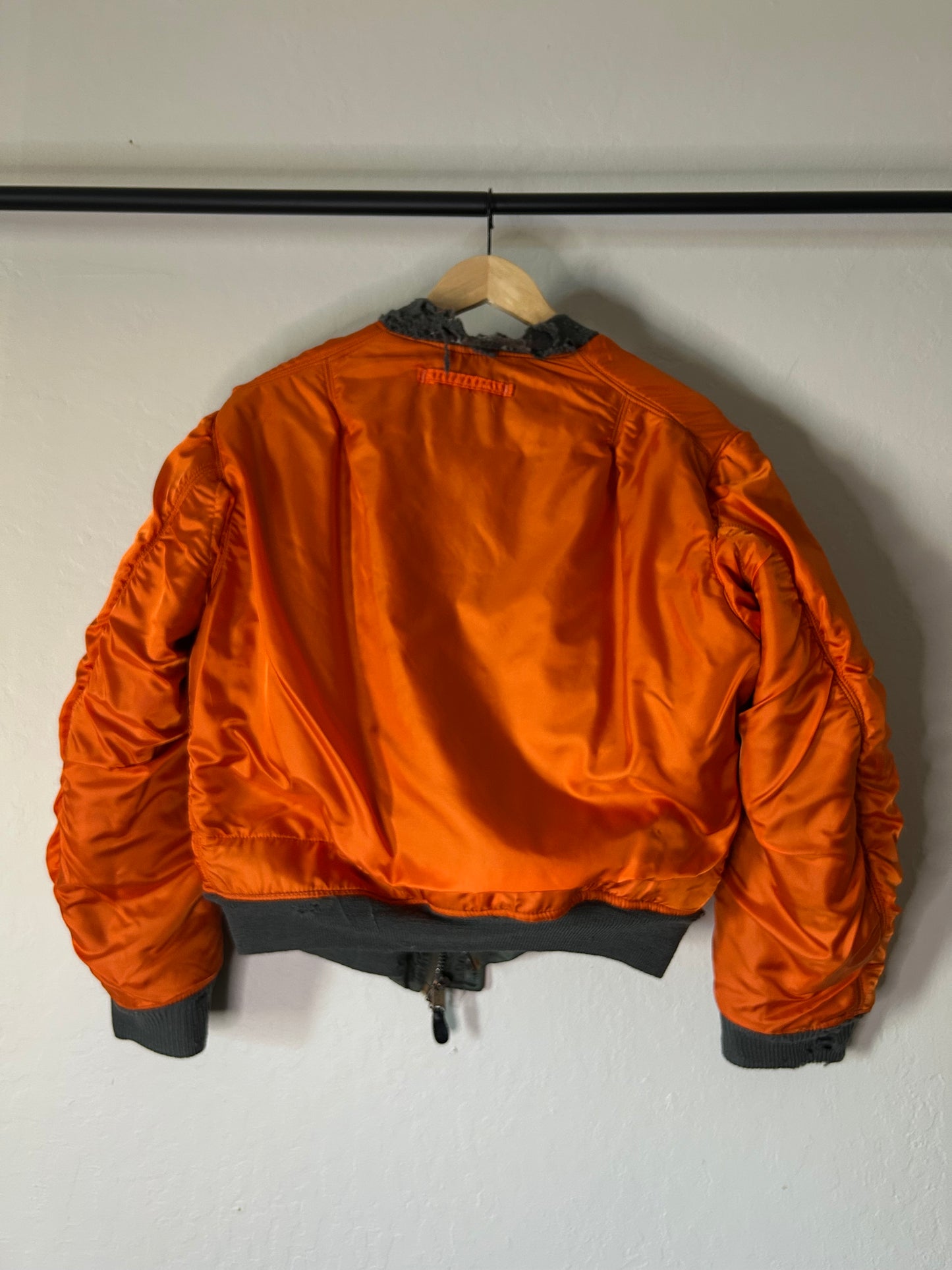 Vintage 90s Reversible Green/Orange Bomber Jacket