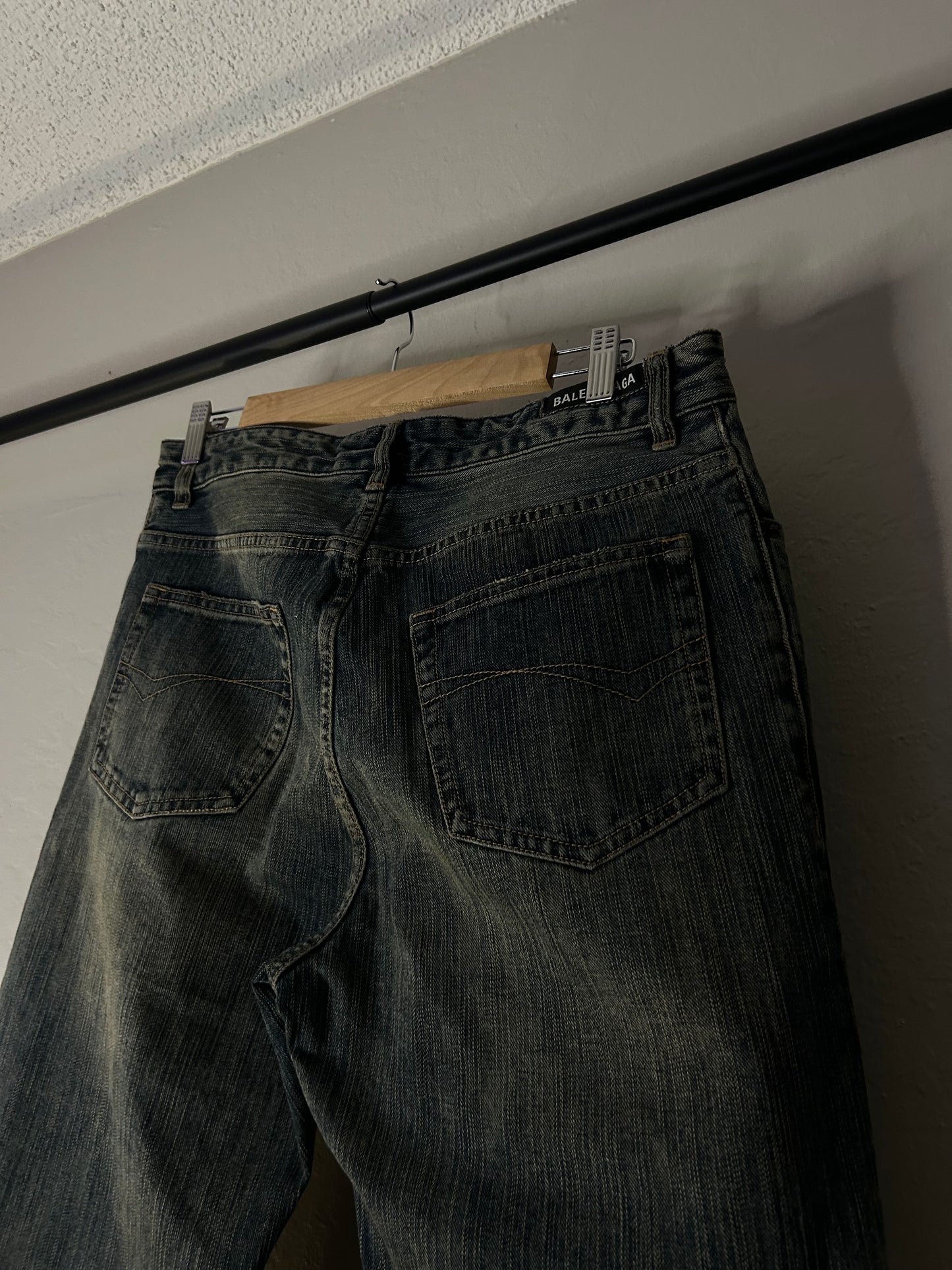 Balenciaga Mud Wash Flare Jeans