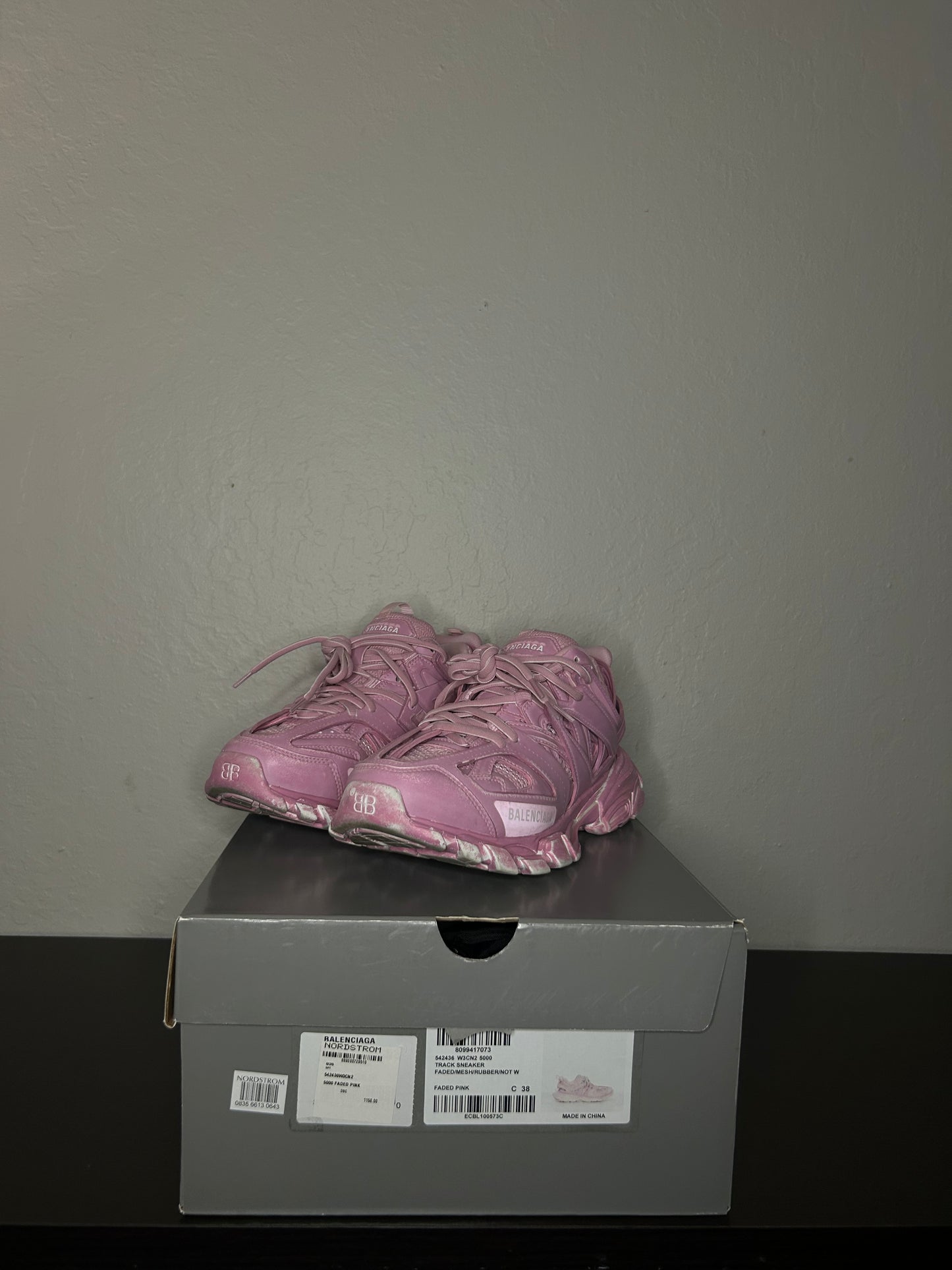 Balenciaga Track Runner Distressed Pink