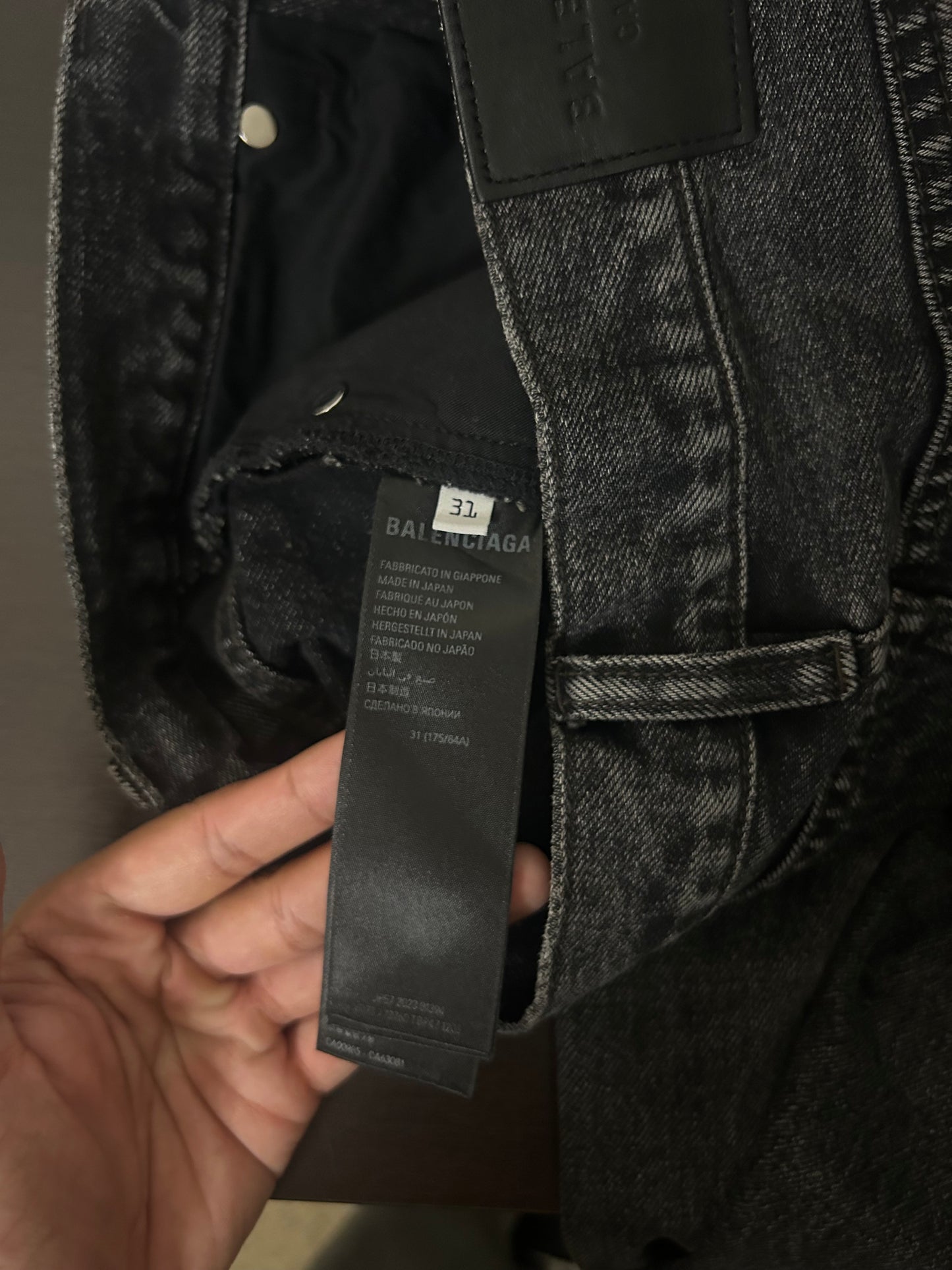 Balenciaga Black Garde Robe Jeans