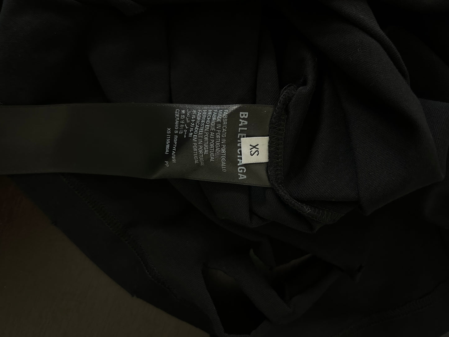 Balenciaga Distressed Black Tee