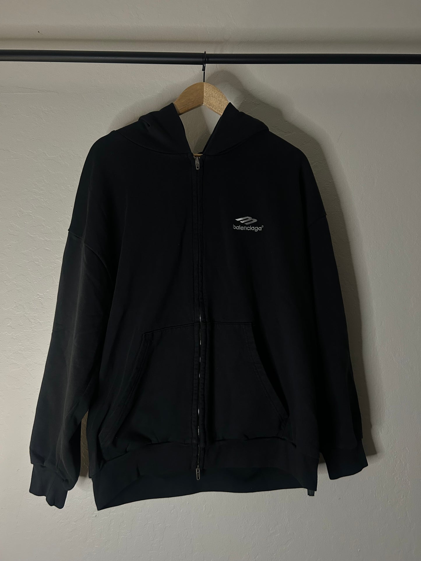 Balenciaga 3B Zip Up Hoodie