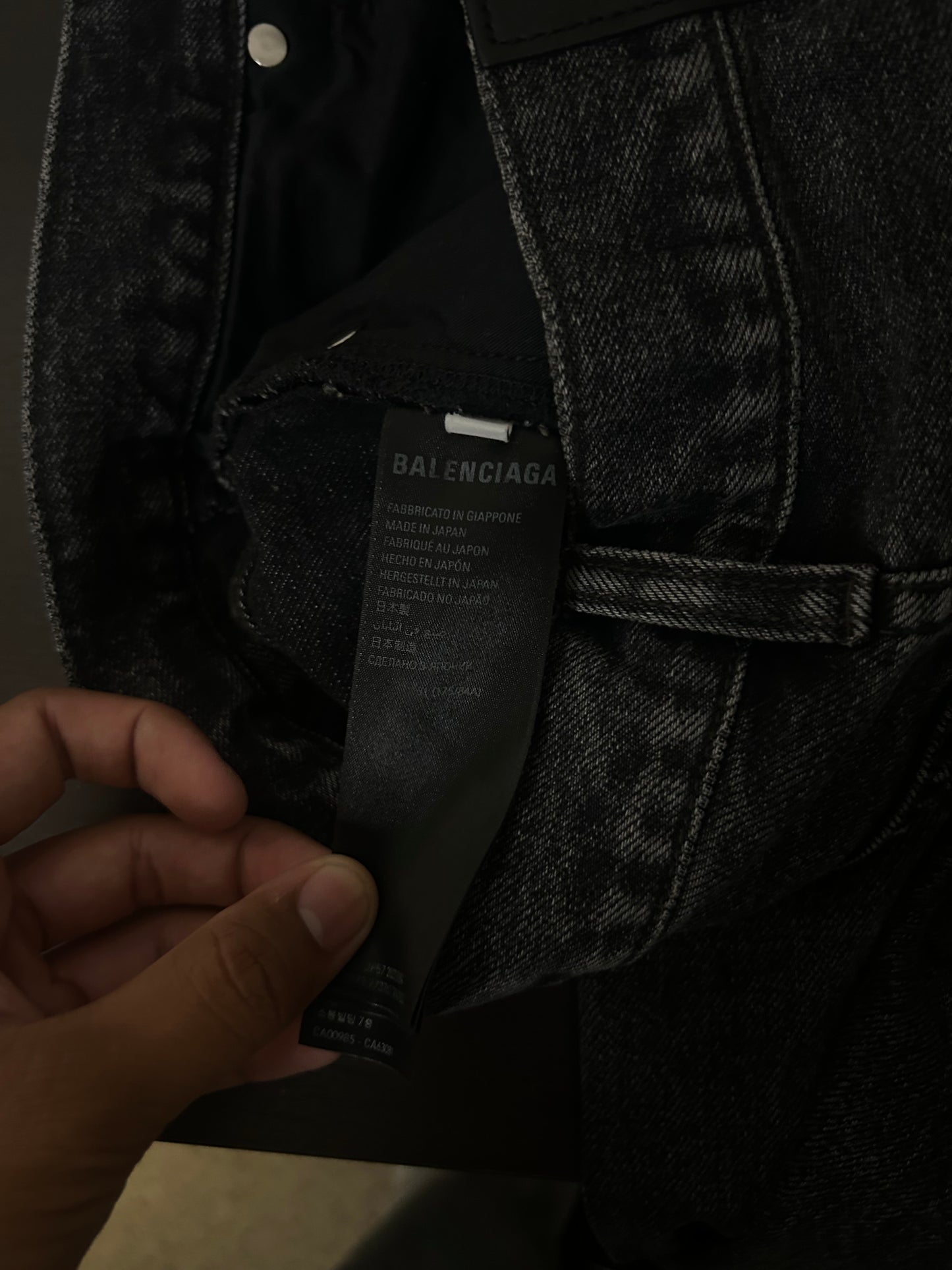 Balenciaga Black Garde Robe Jeans