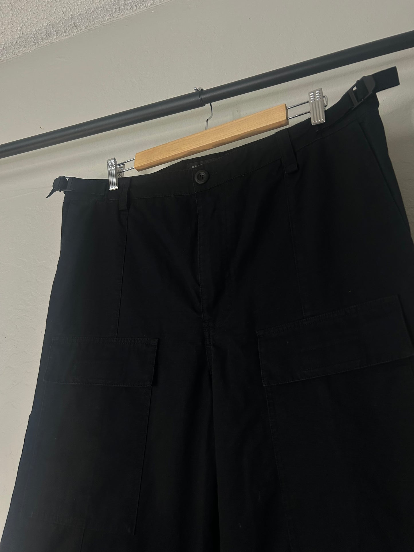 Balenciaga Black Flared Convertible Cargo Pants