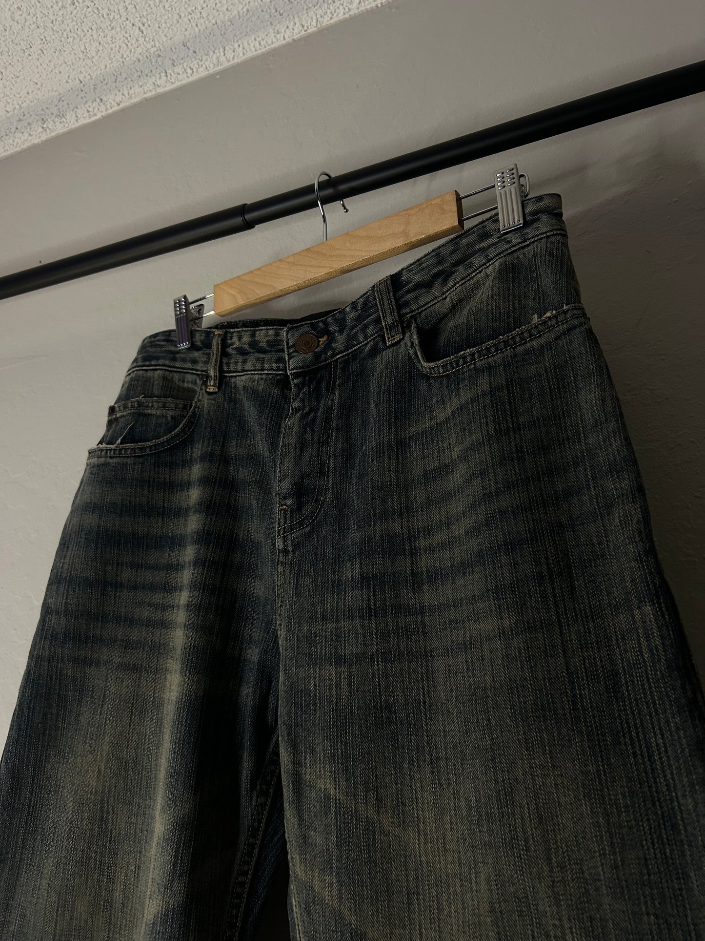 Balenciaga Mud Wash Flare Jeans