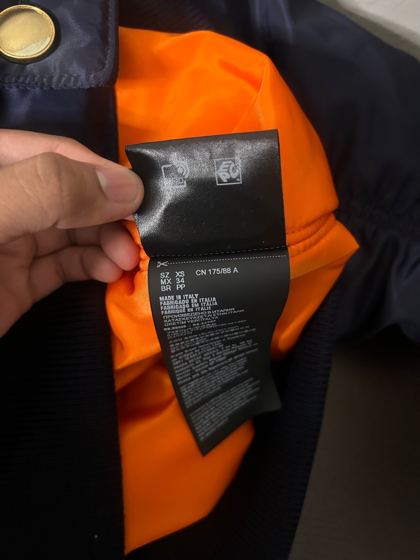 Prada Navy Oversized Bomber