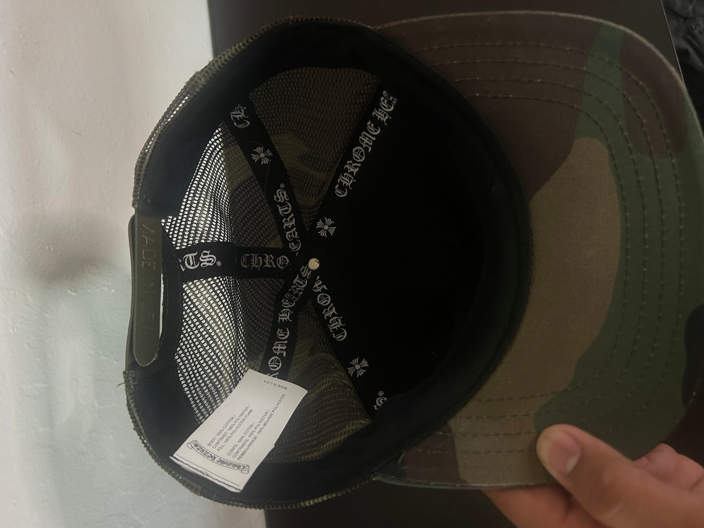 Chrome Hearts Hollywood Camo Trucker Hat