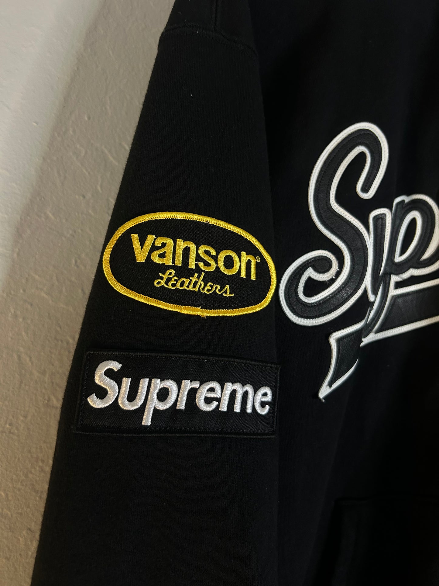 Black Supreme Vanson Web Zip up Hoodie