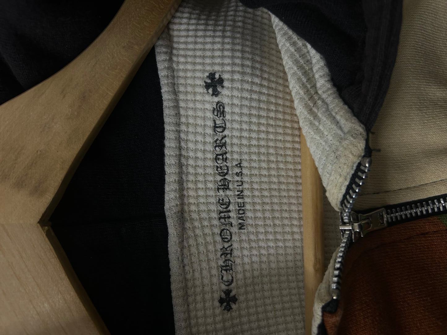 Chrome Hearts Matty Boy Caution  Camo Zip Up Hoodie