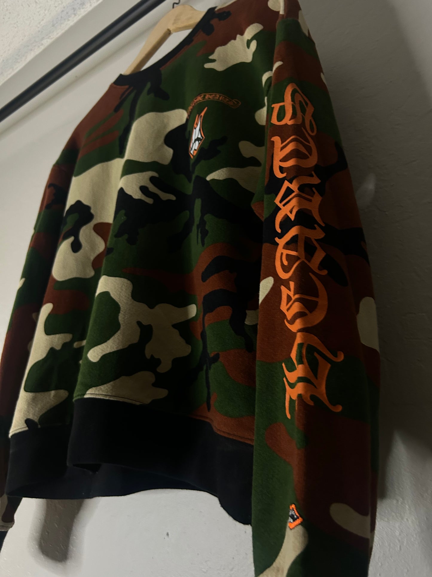 Chrome Hearts Matty Boy Camo Caution Crewneck