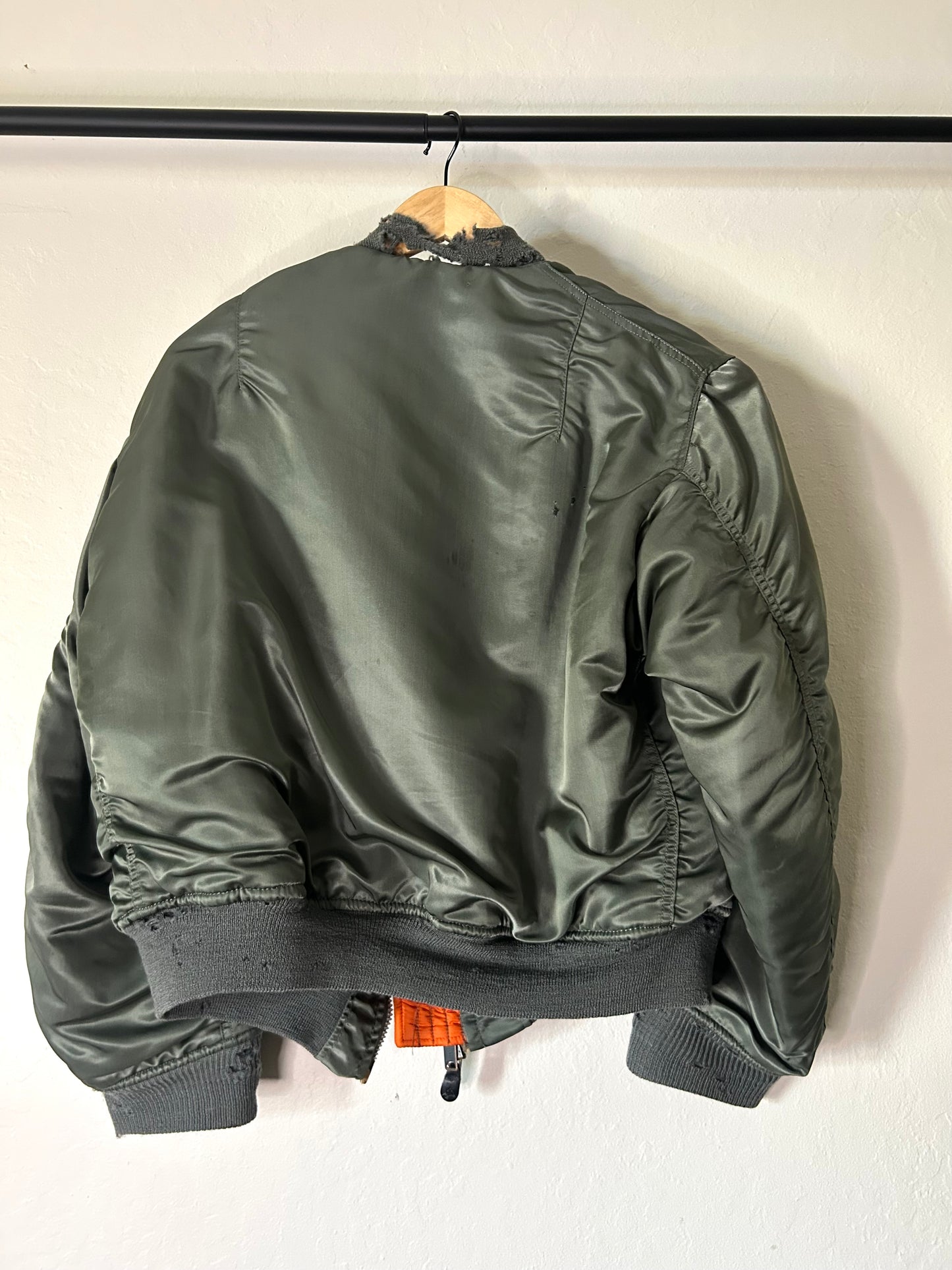 Vintage 90s Reversible Green/Orange Bomber Jacket