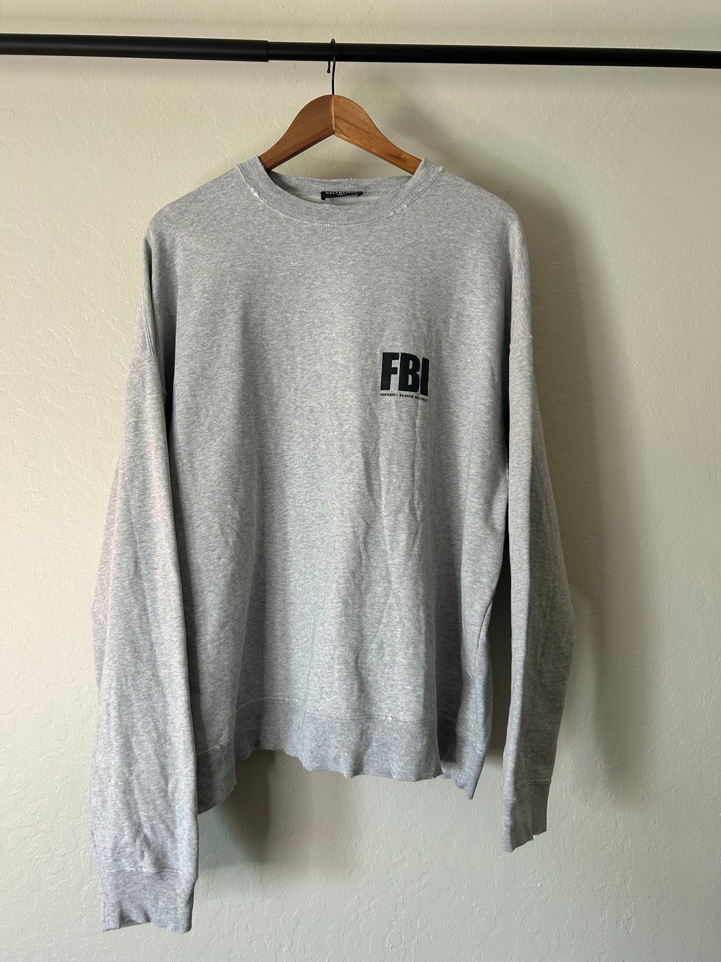 Balenciaga Grey FBI Crewneck
