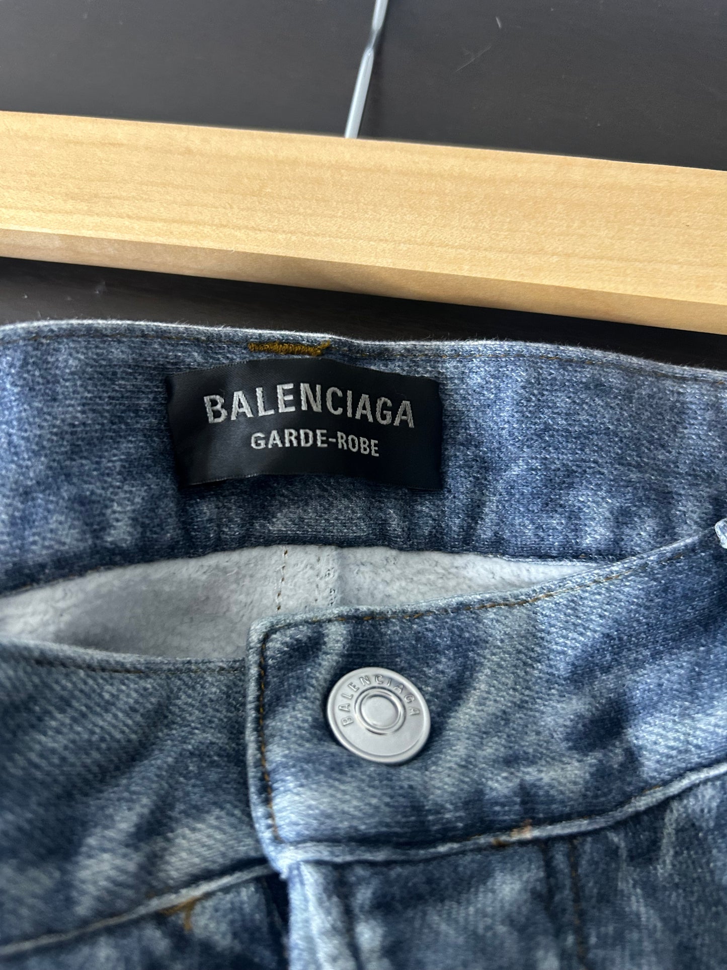 Balenciaga Trompe L’oeil Blue Jean Sweatpants