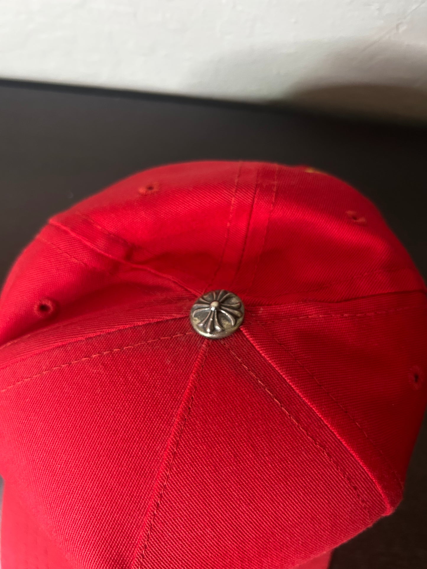 Chrome Hearts Red and Yellow Baseball Cap