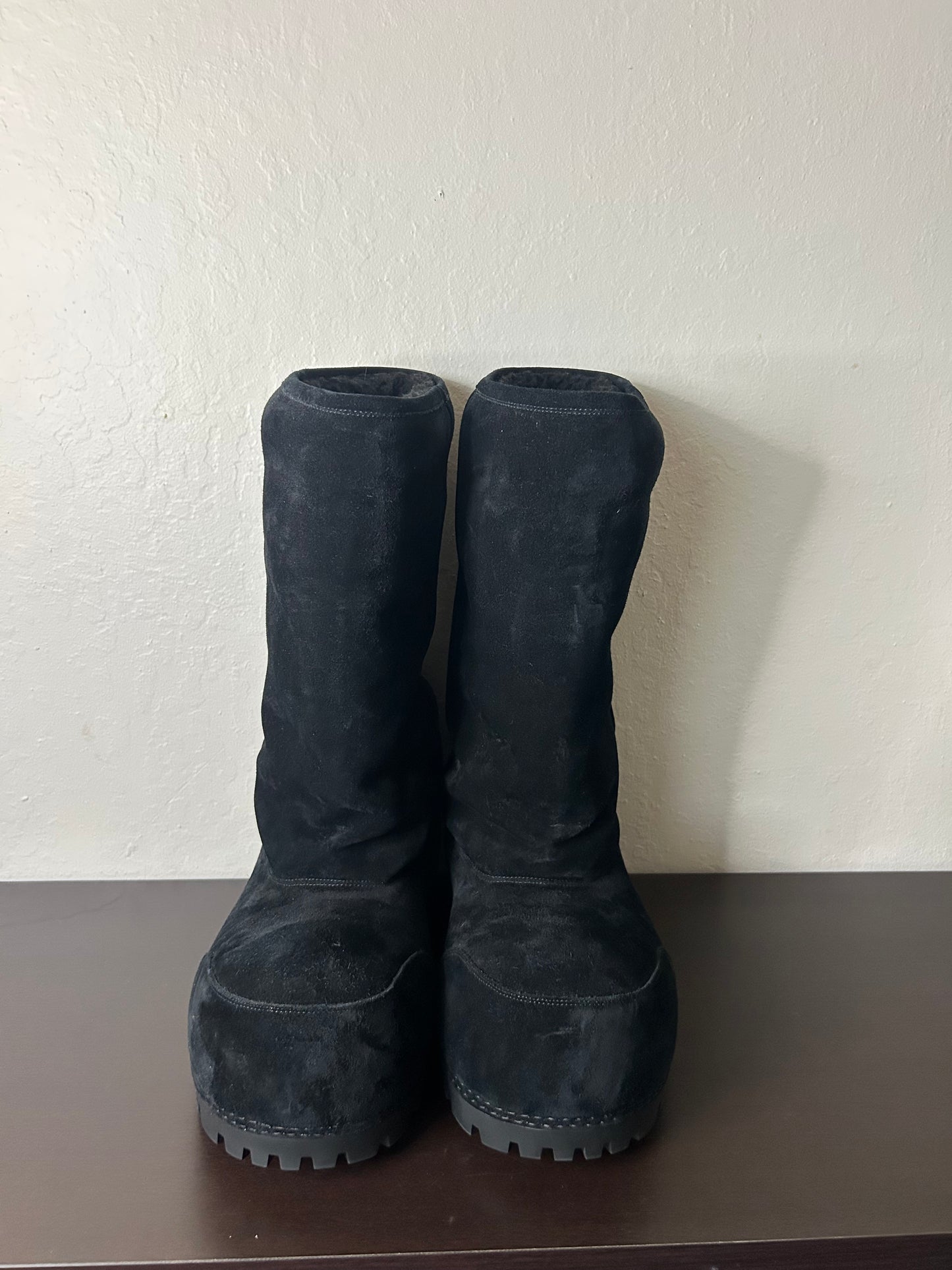 Balenciaga Black Alaska Fur Boots