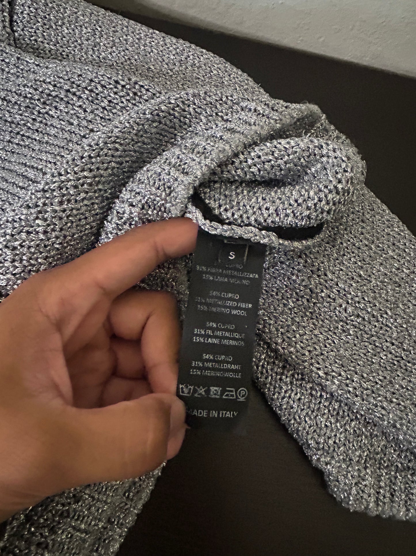 RAF Simon’s Metallic Knit Sweater