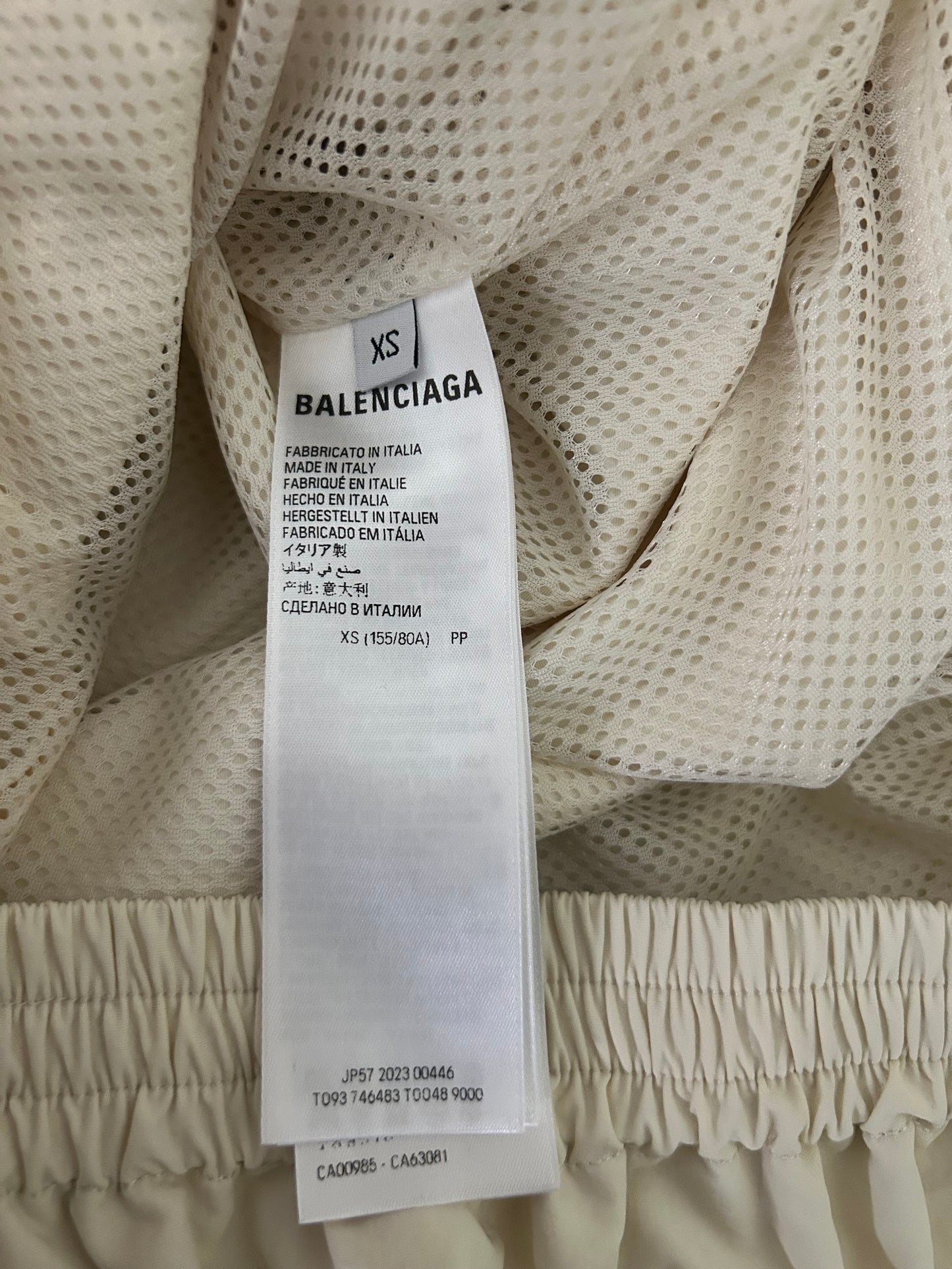 Balenciaga Cream White Track Jacket