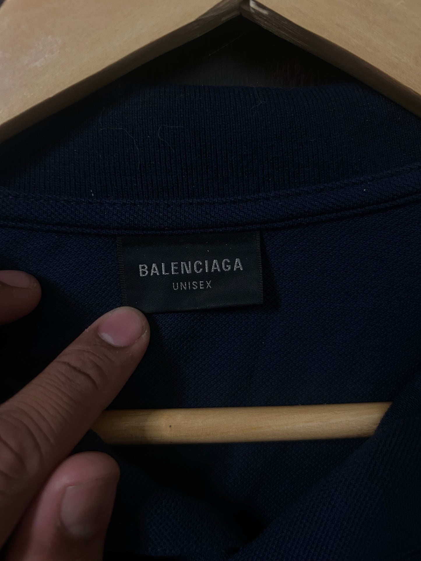 Balenciaga Navy Polo Tee