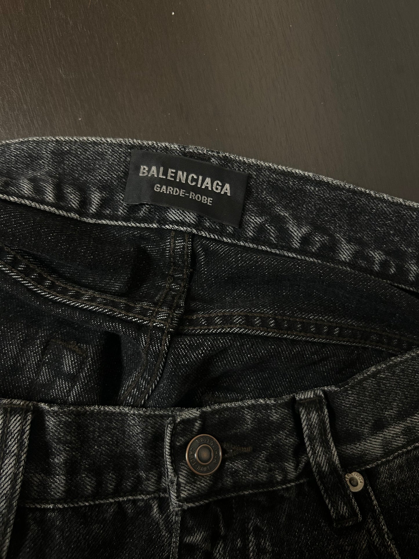 Balenciaga Black Garde Robe Jeans