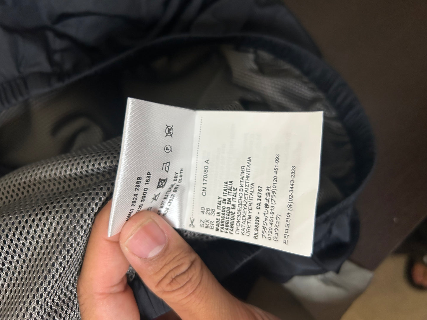Miu Miu Navy Striped Wind Breaker