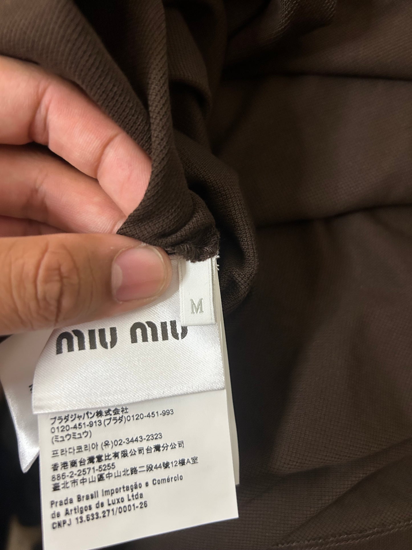 Miu Miu Brown Polo Longsleeve