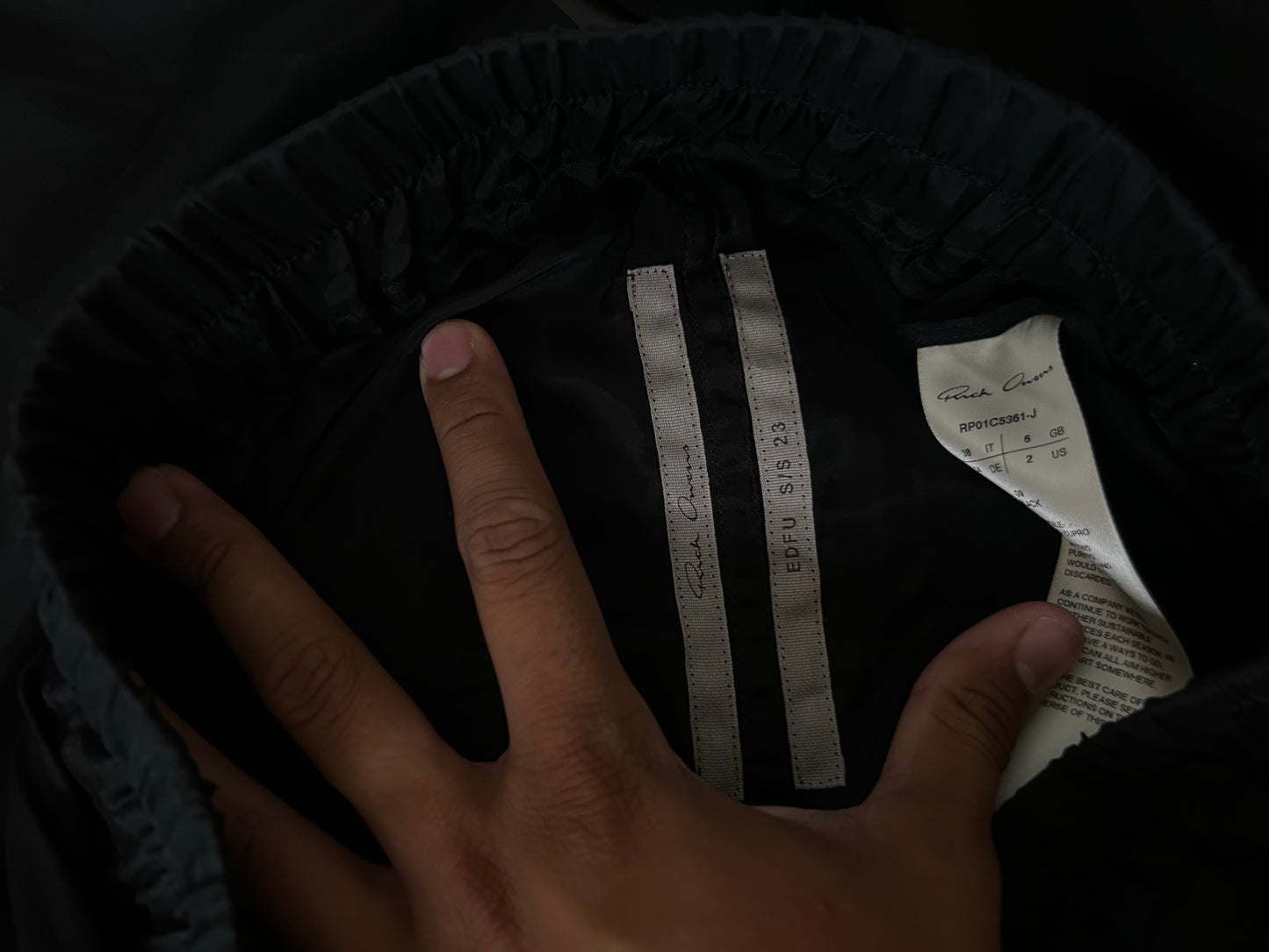 Rick Owen Wide Leg Nylon Geth Pants