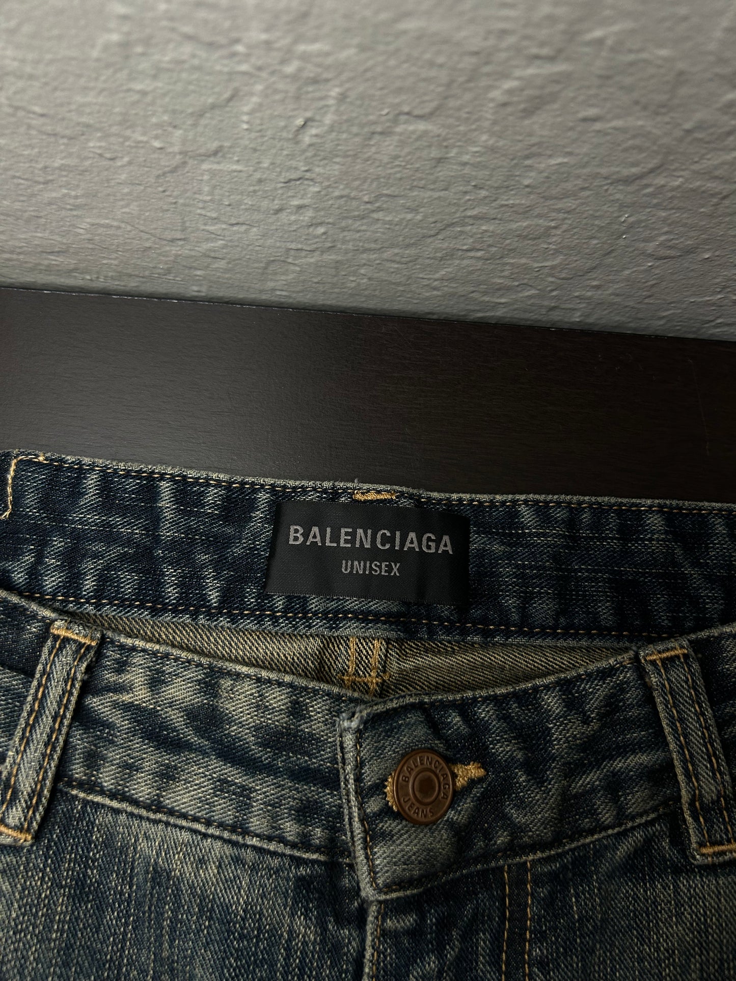 Balenciaga Mud Wash Flare Jeans