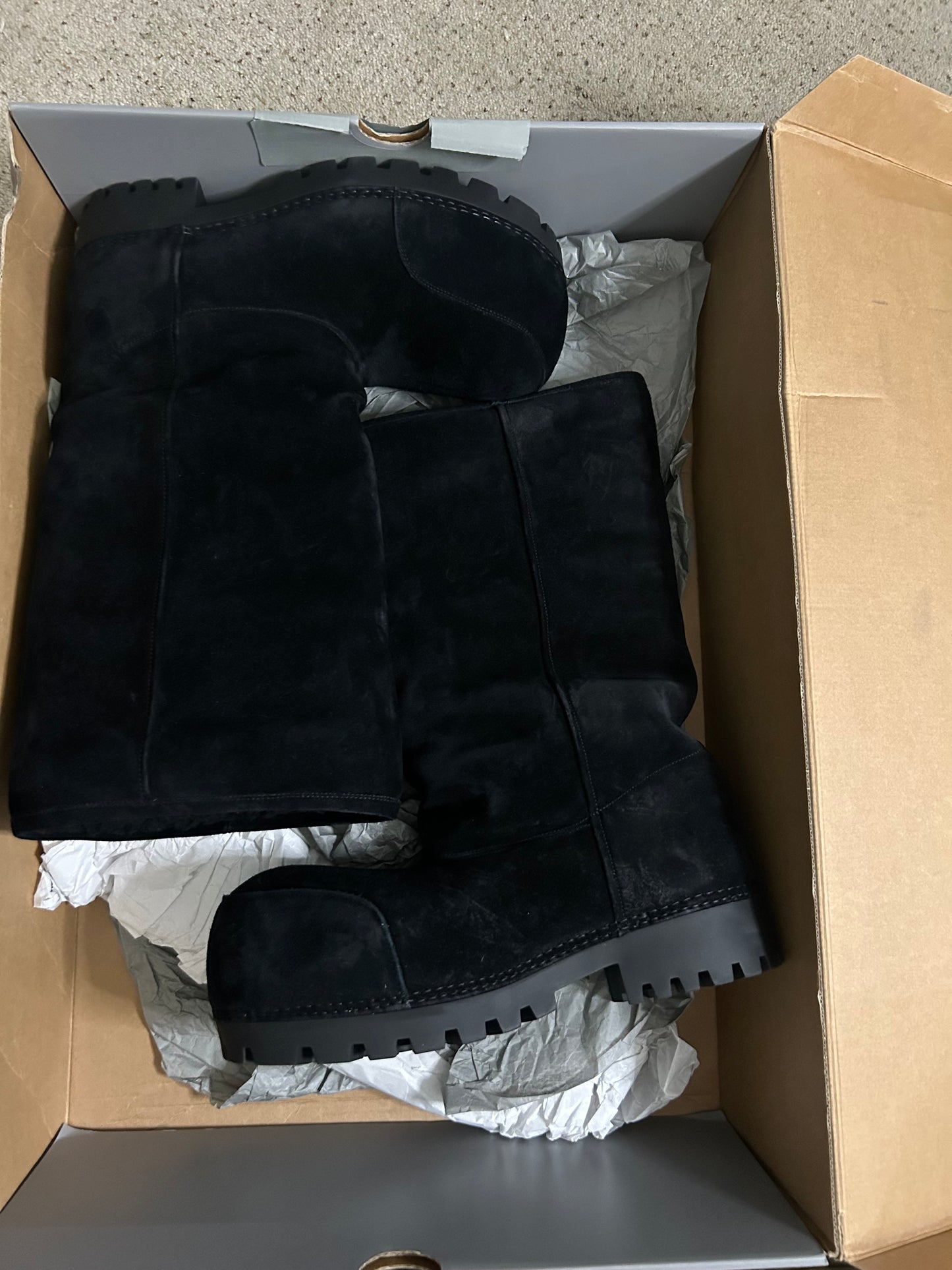 Balenciaga Black Alaska Fur Boots