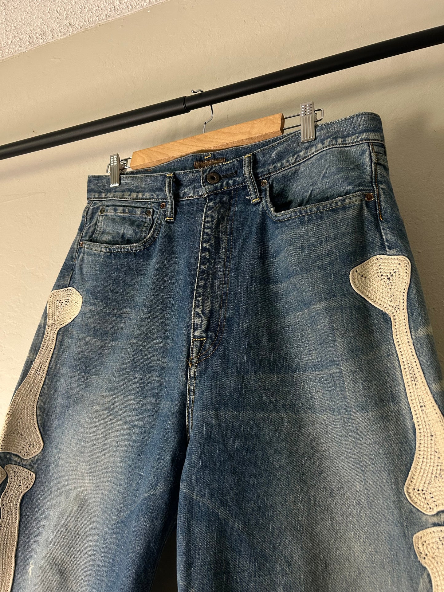 Kapital Blue Bone Shorts