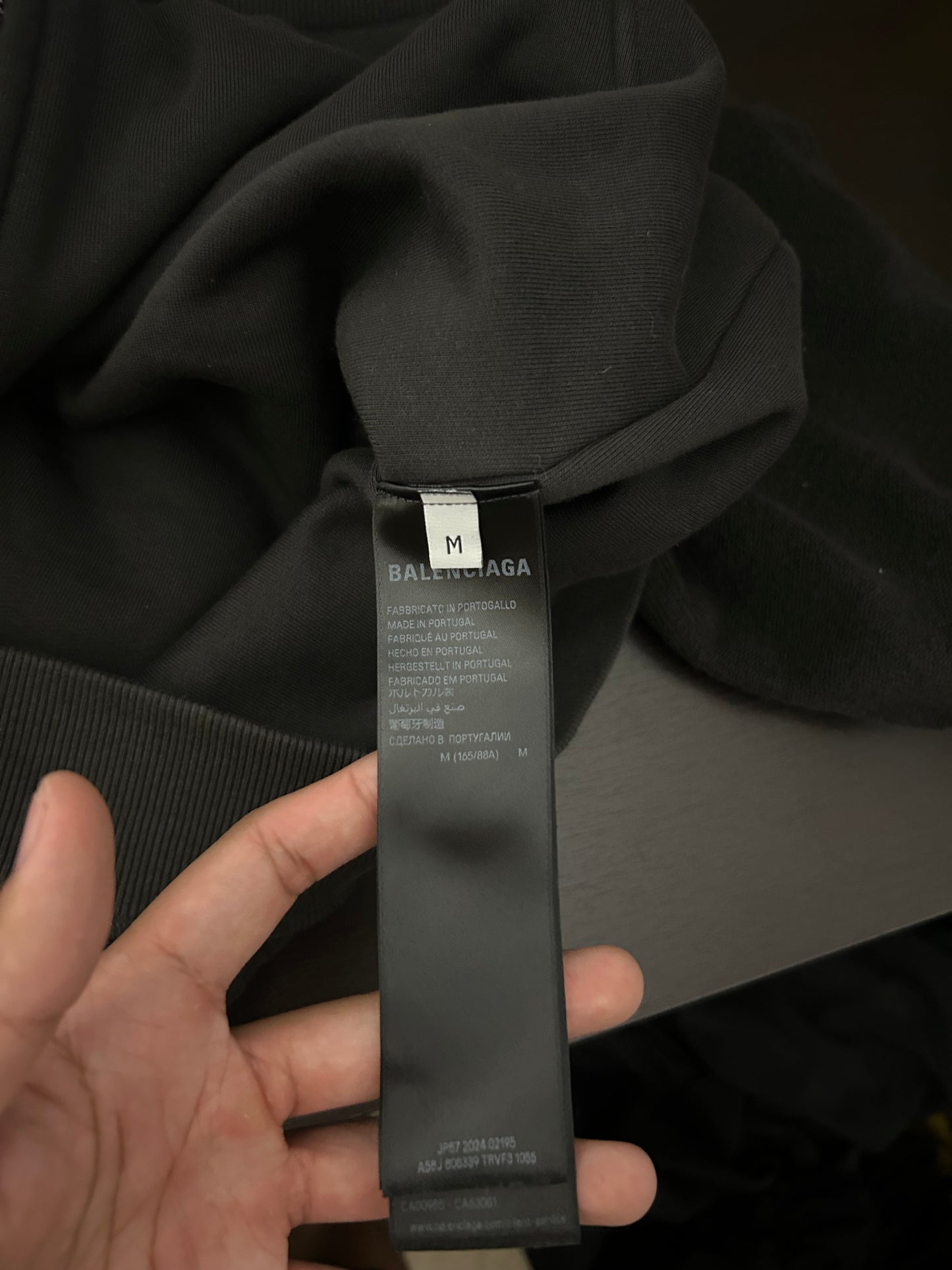 Balenciaga Inside Out Surf Logo Zip Up Hoodie