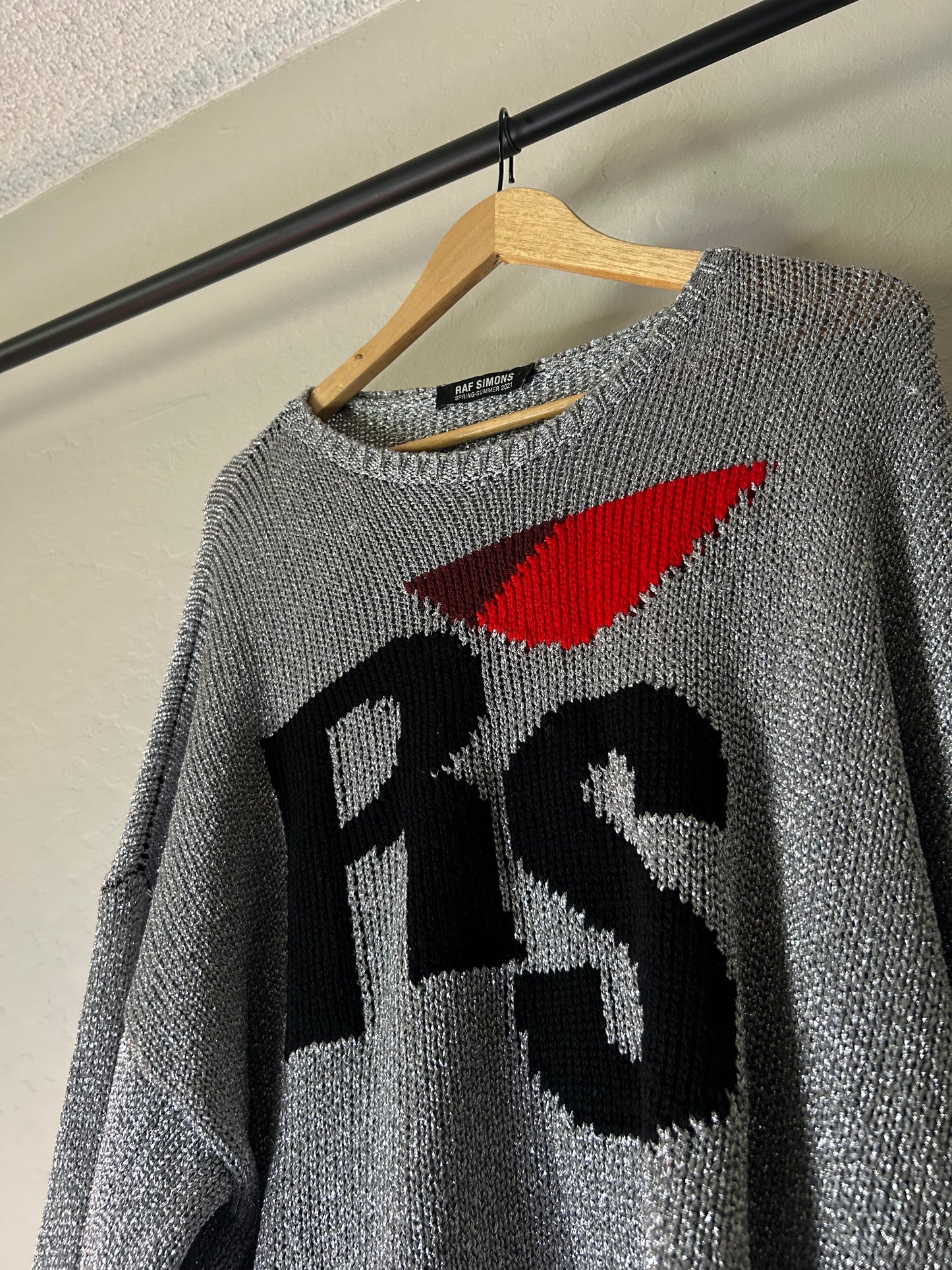 RAF Simon’s Metallic Knit Sweater