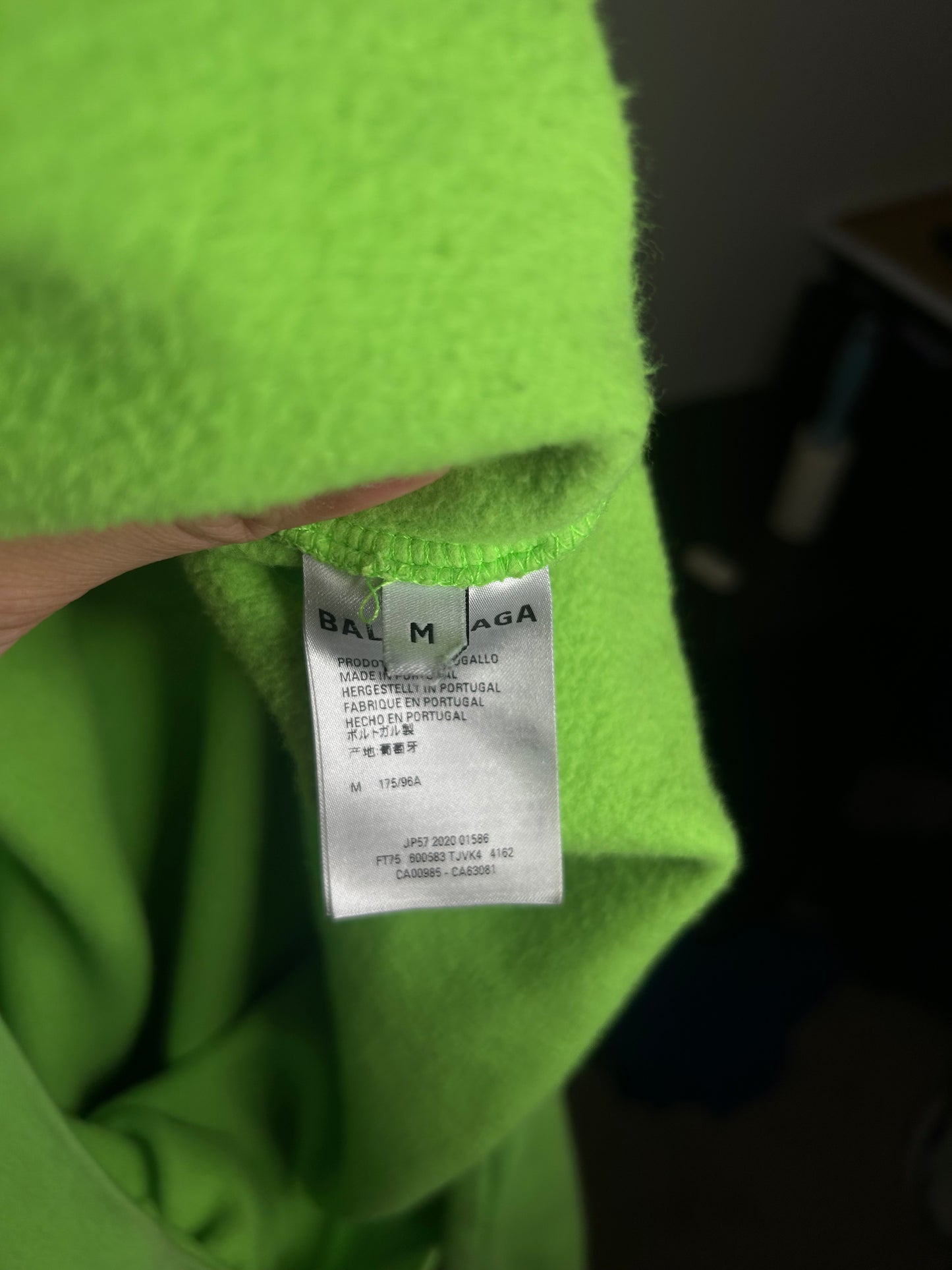 Balenciaga Neon Green WFP Hoodie