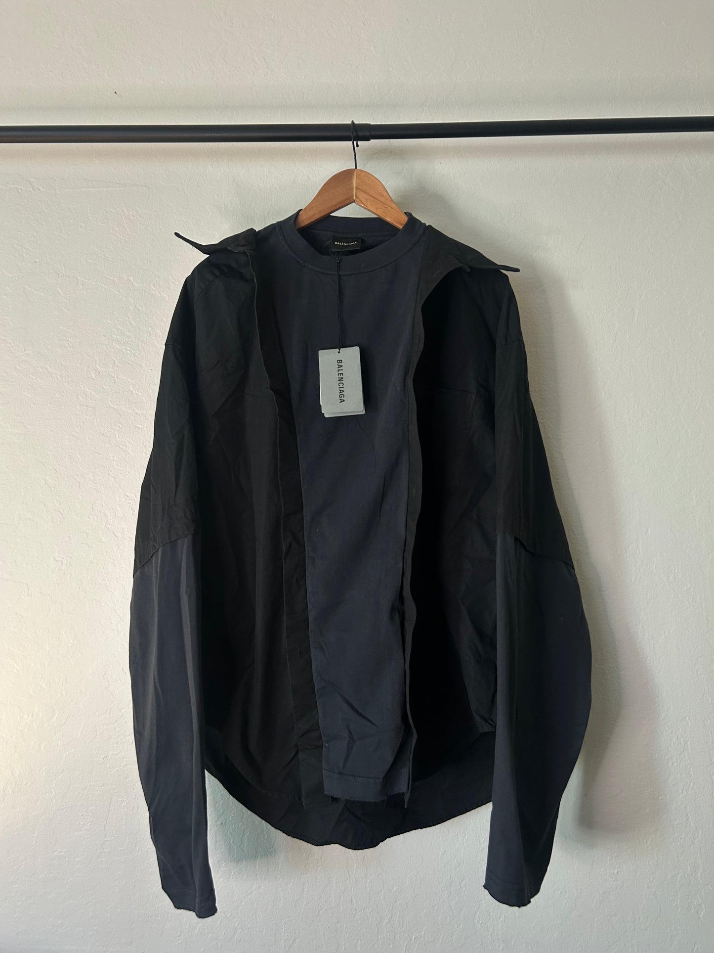 Balenciaga Trompe Loeil Black Button up Longsleeve