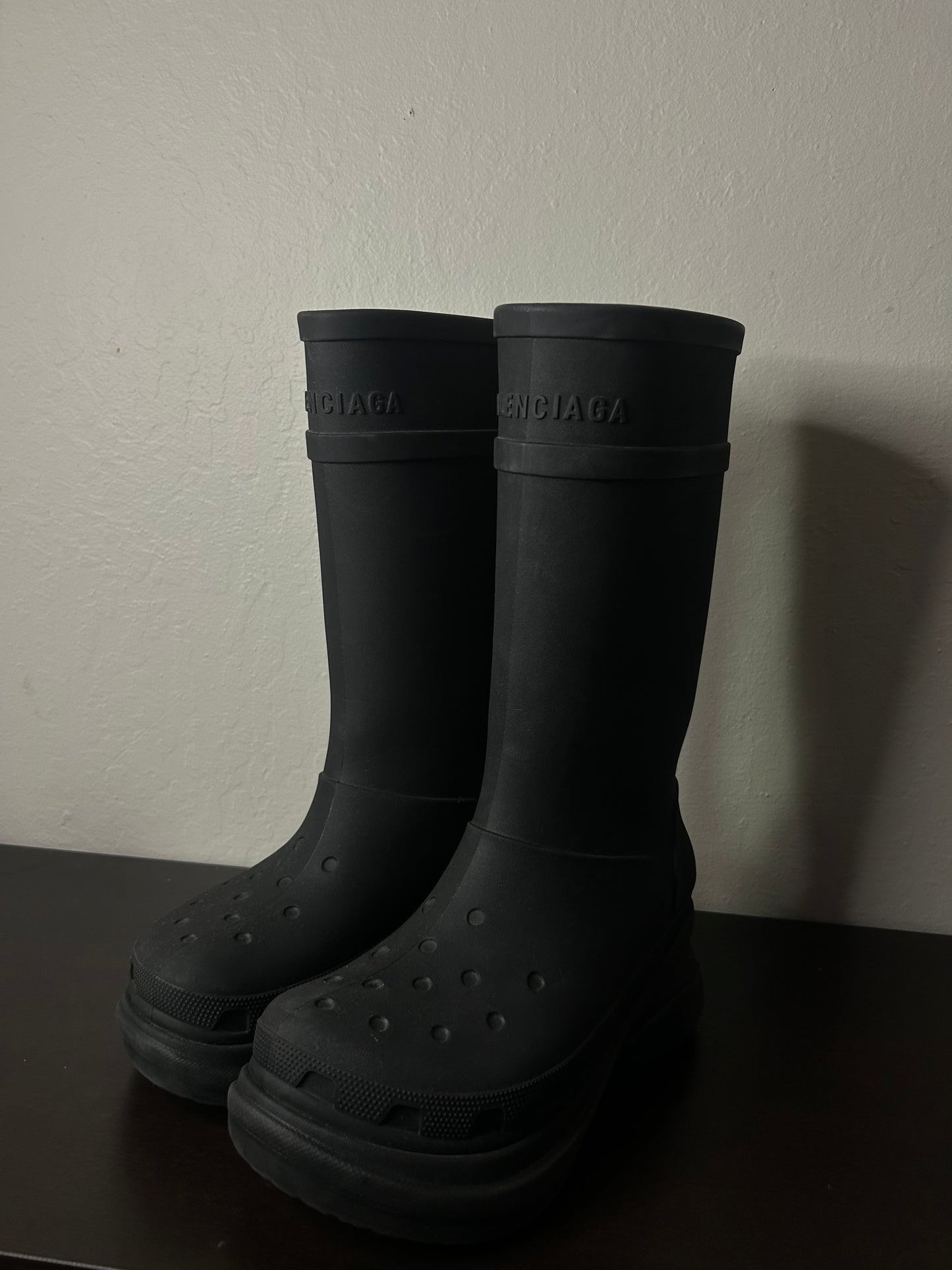 Balenciaga Black Croc Boot