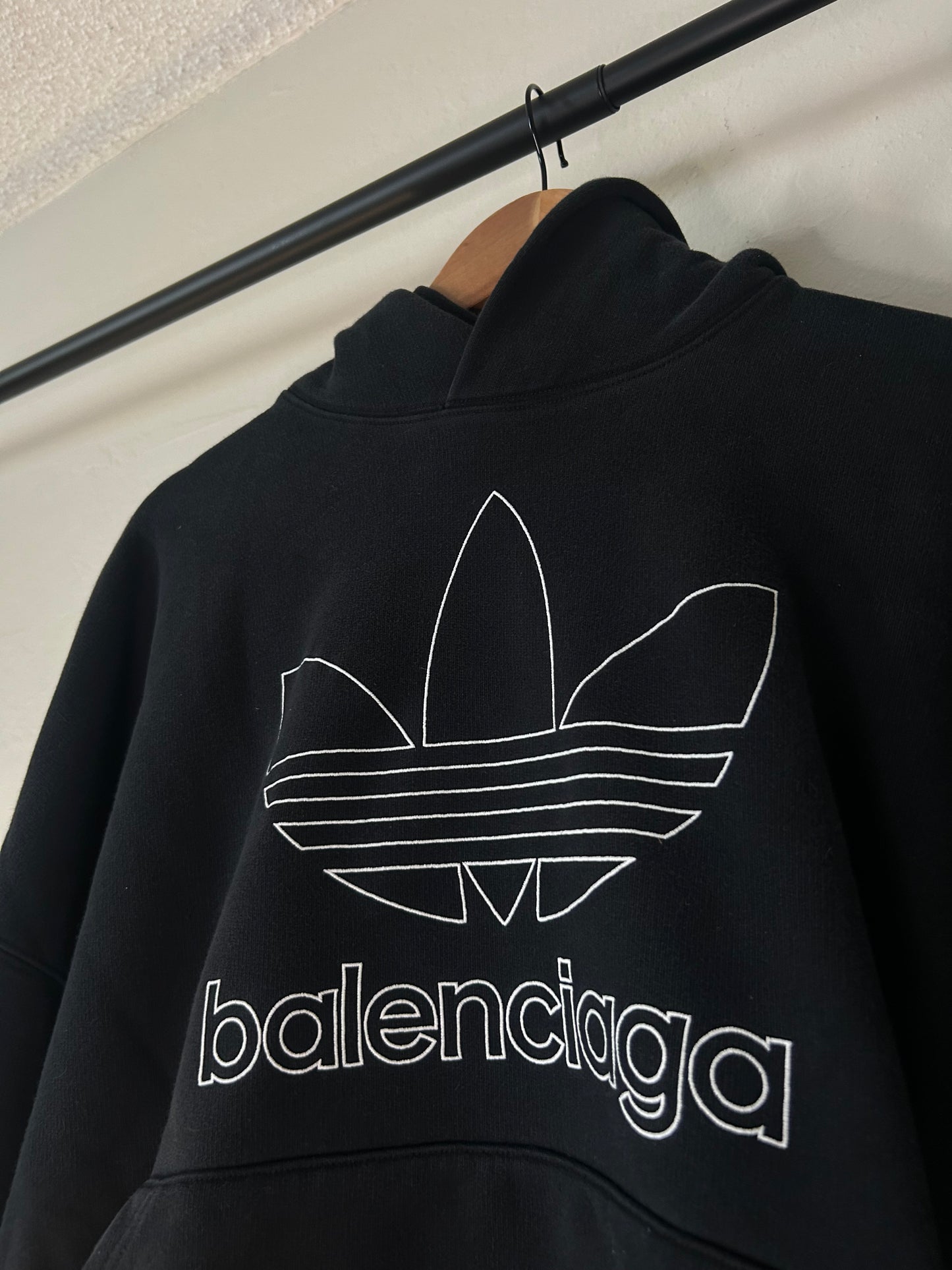 Balenciaga Adidas Black Pullover Hoodie